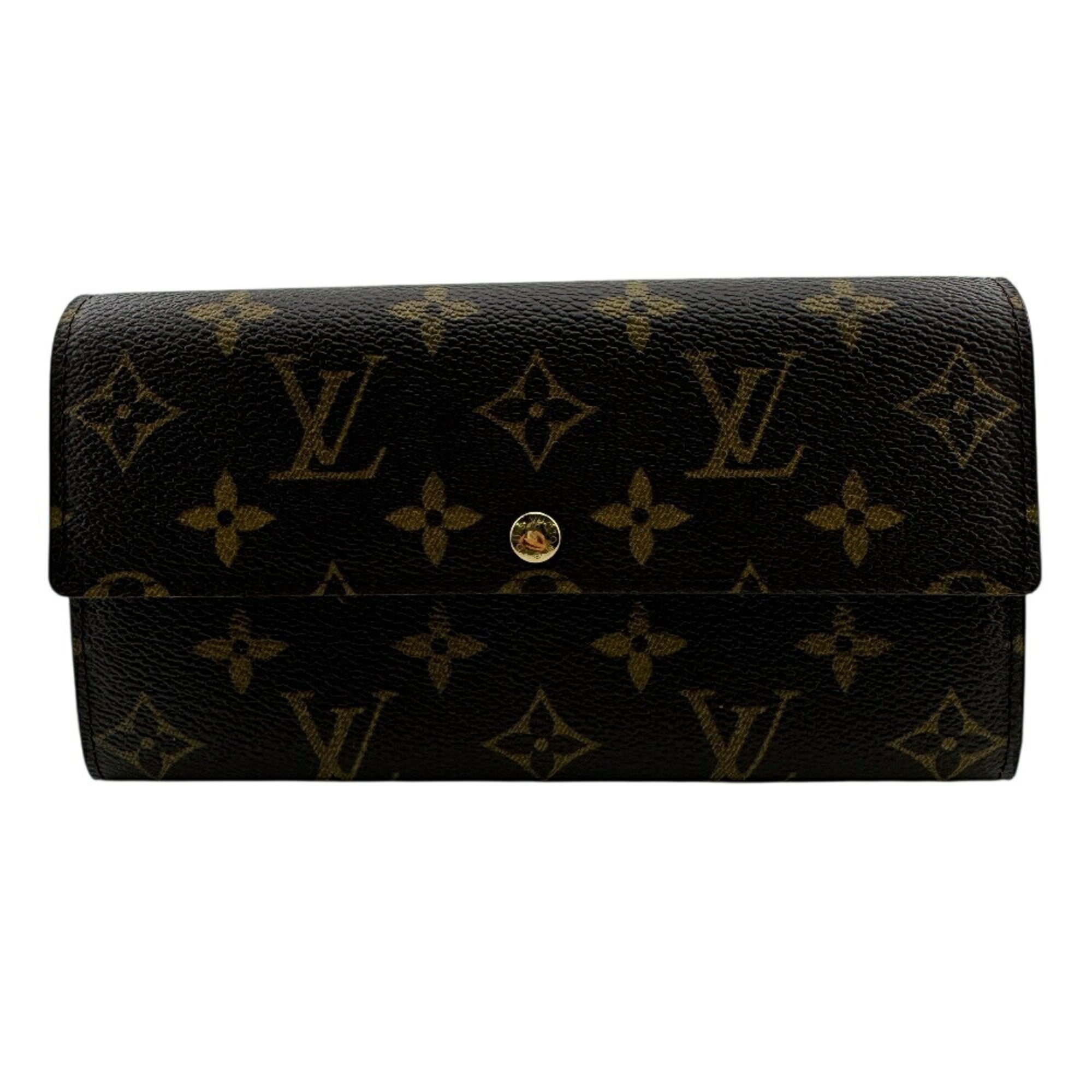 Louis Vuitton Monogram Brown Leather Long Wallet