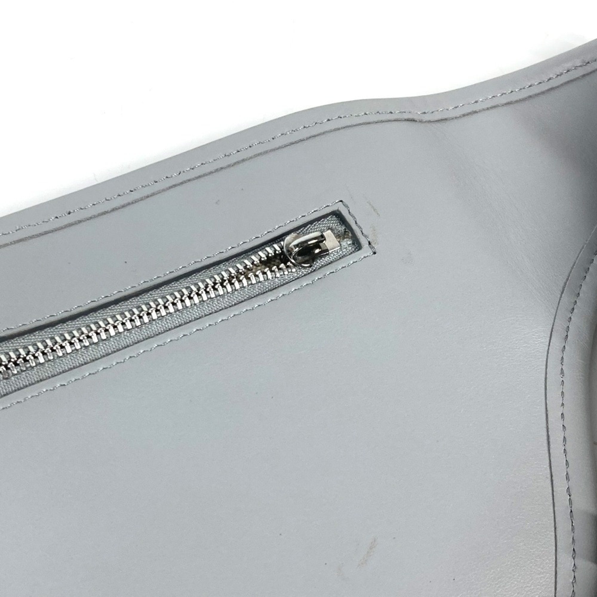 Burberry Gray Leather Fanny Pack