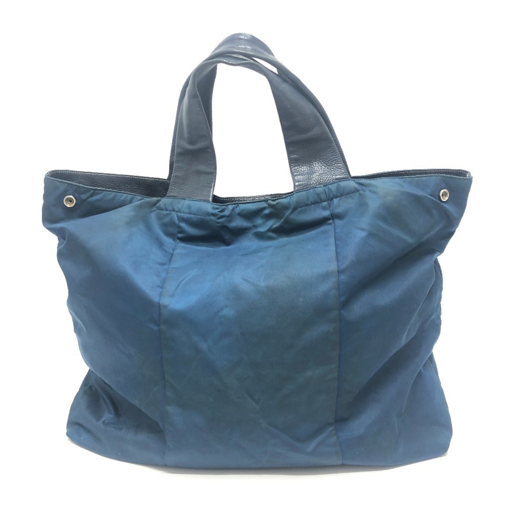 Prada Blue Nylon Tote Bag