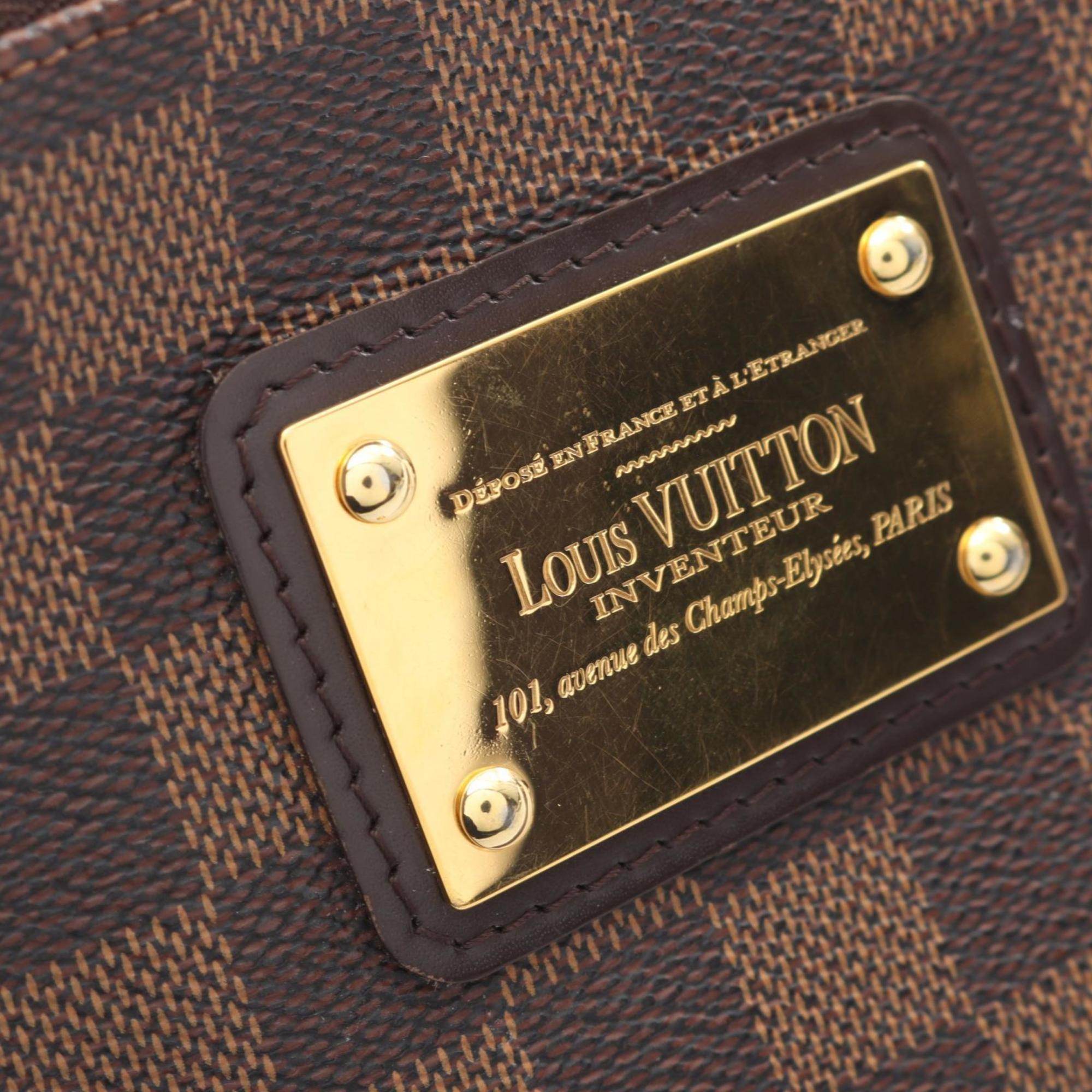 Louis Vuitton Brown Coated Canvas Leather Handbag
