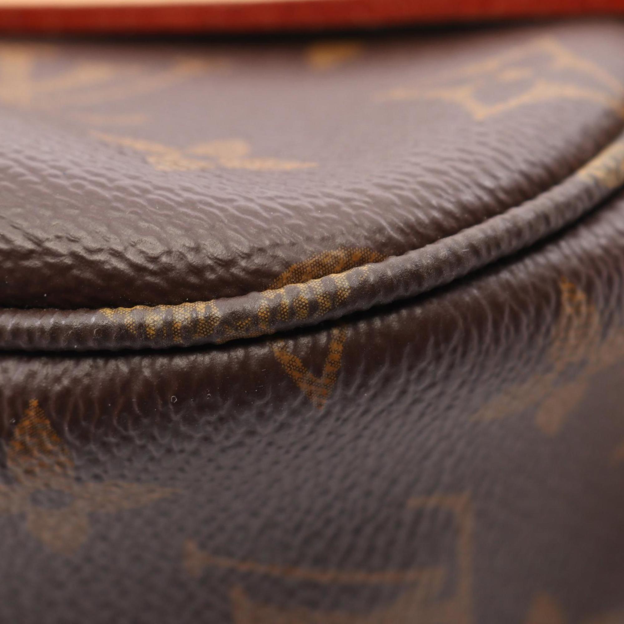 Louis Vuitton Brown Coated Canvas Leather Shoulder Bag