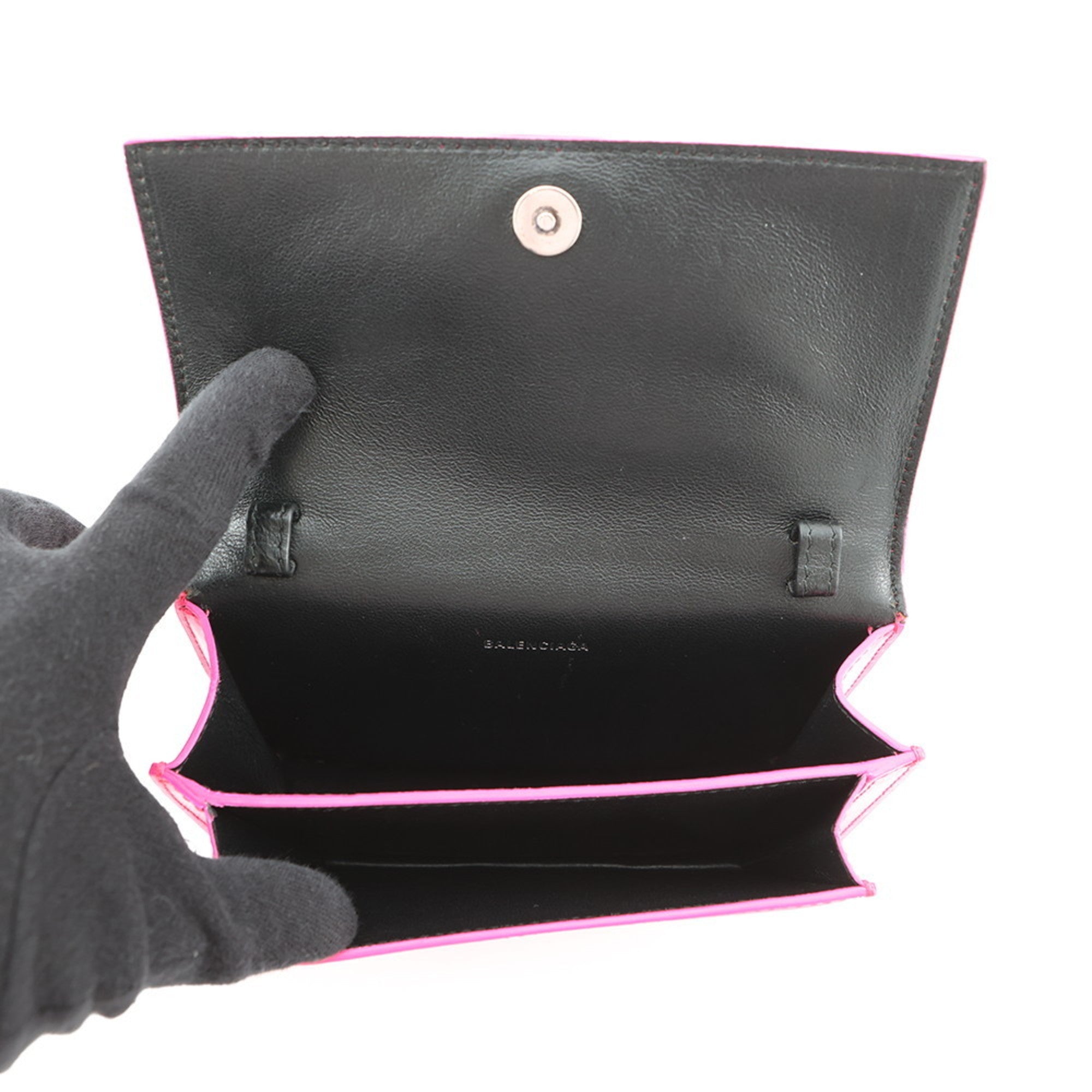 Balenciaga Pink Leather Handbag Pouch Shoulder