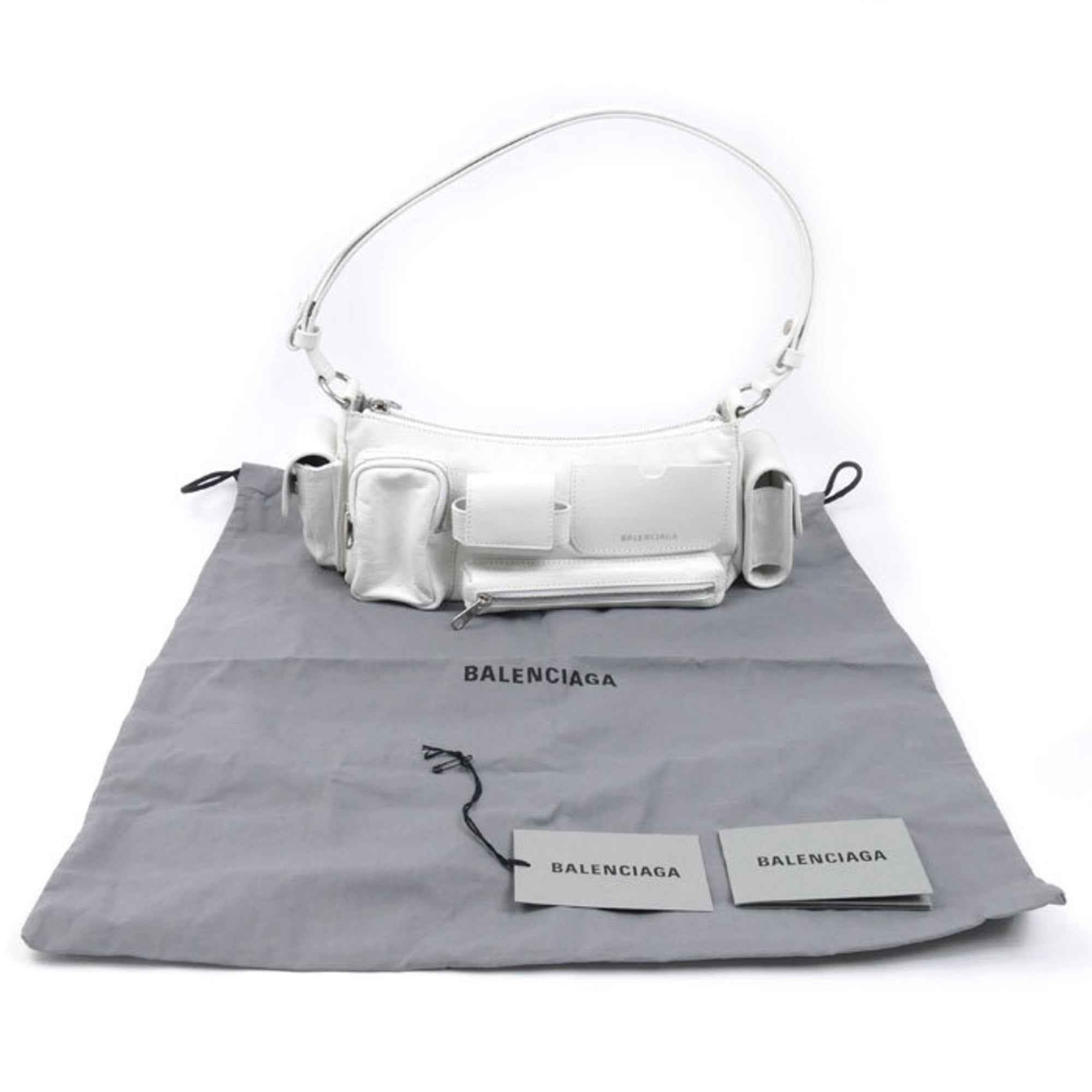 Balenciaga White Leather Shoulder