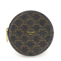Celine Black Brown Pvc Leather Coin Purse/Coin Case