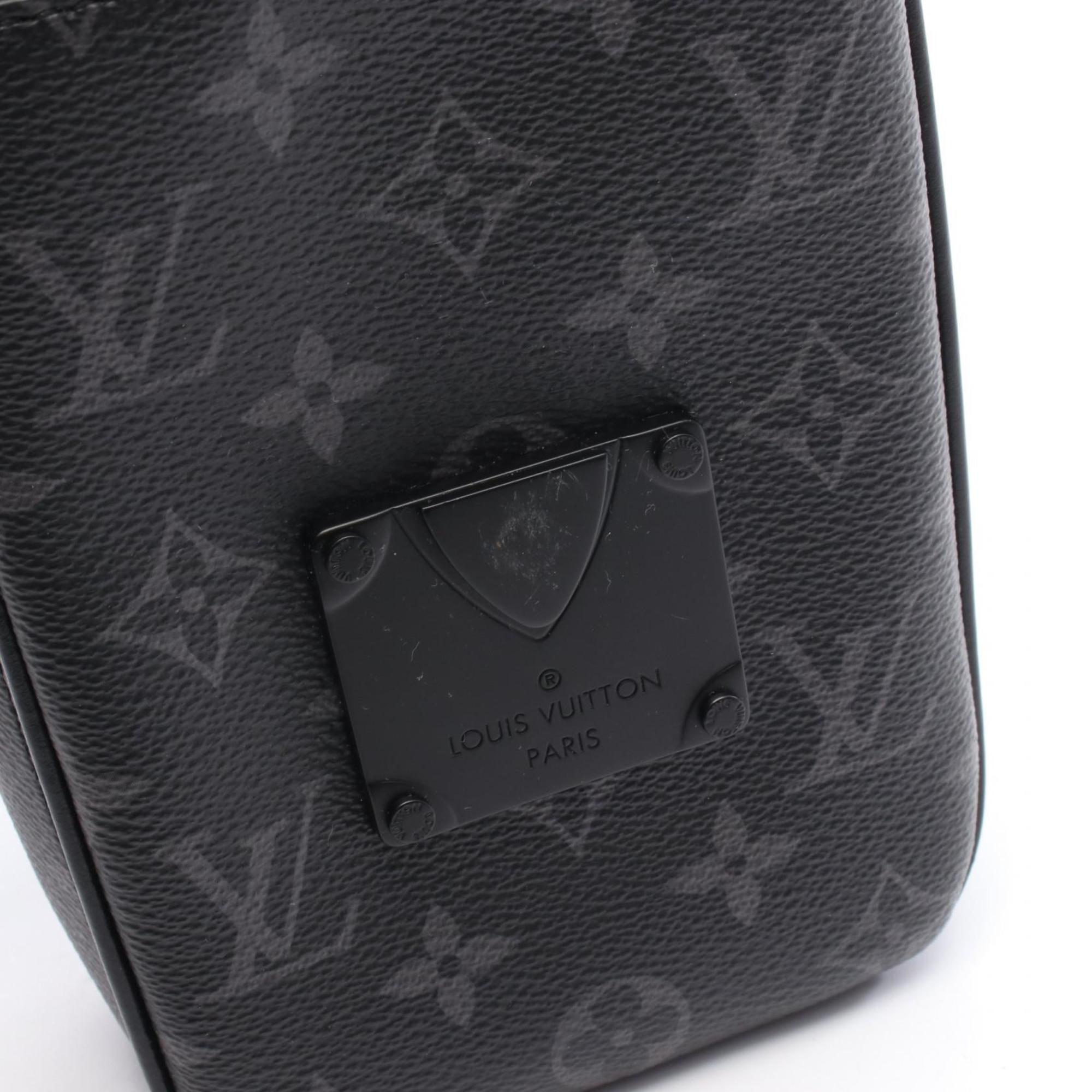 Louis Vuitton Black Coated Canvas Leather Shoulder Bag