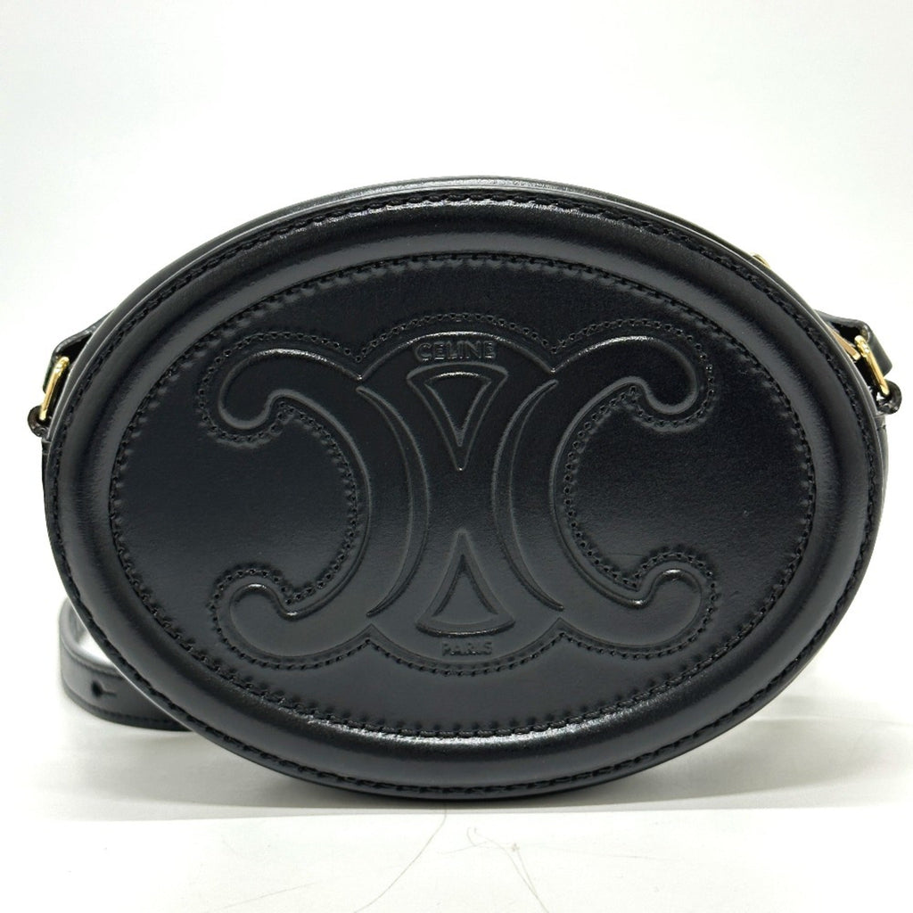 Celine Black Leather Shoulder Bag