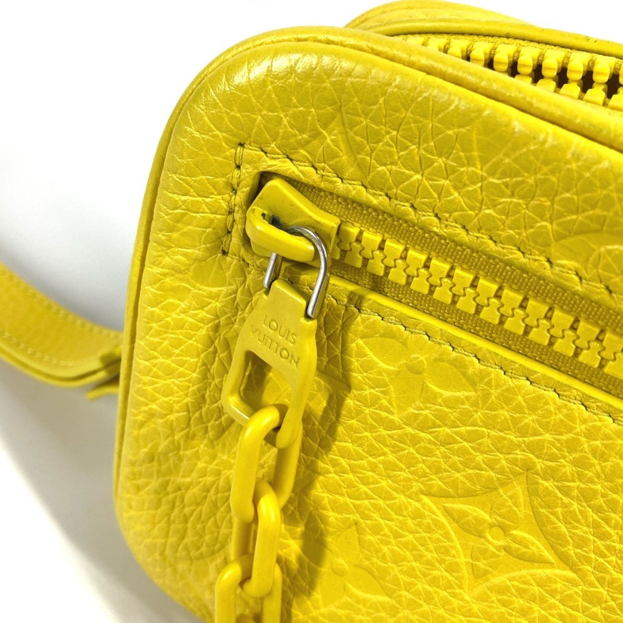 Louis Vuitton Yellow Leather Clutch Bag