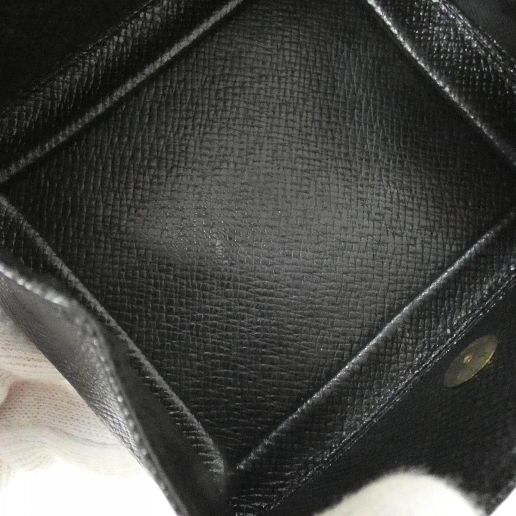 Louis Vuitton Black Leather Coin Purse/Coin Case