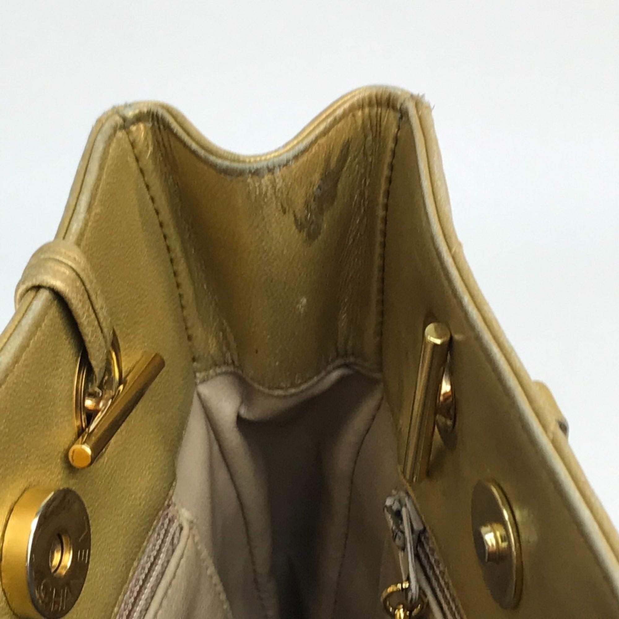 Chanel Gold Leather Shoulder Bag
