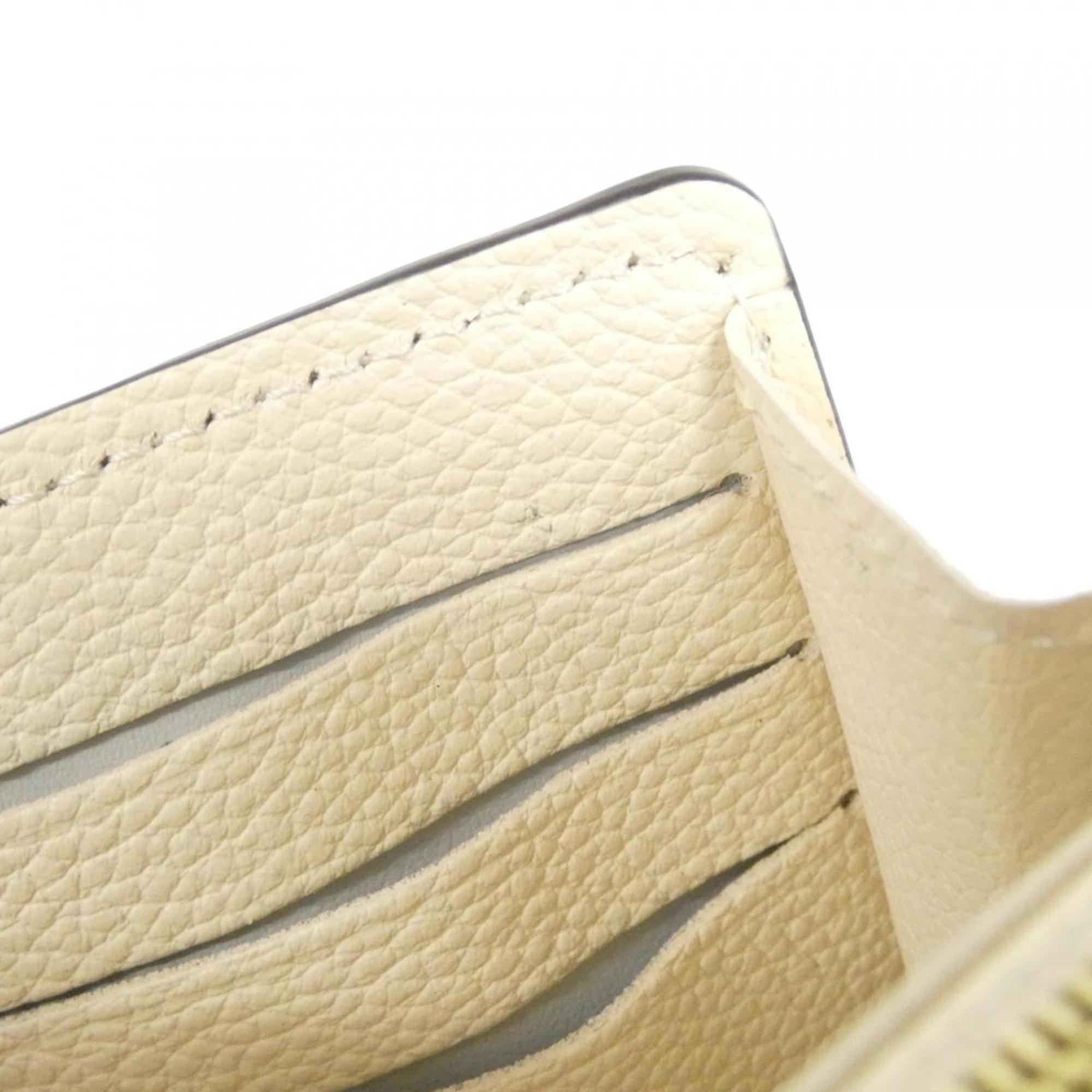 Louis Vuitton Beige Leather Long Wallet