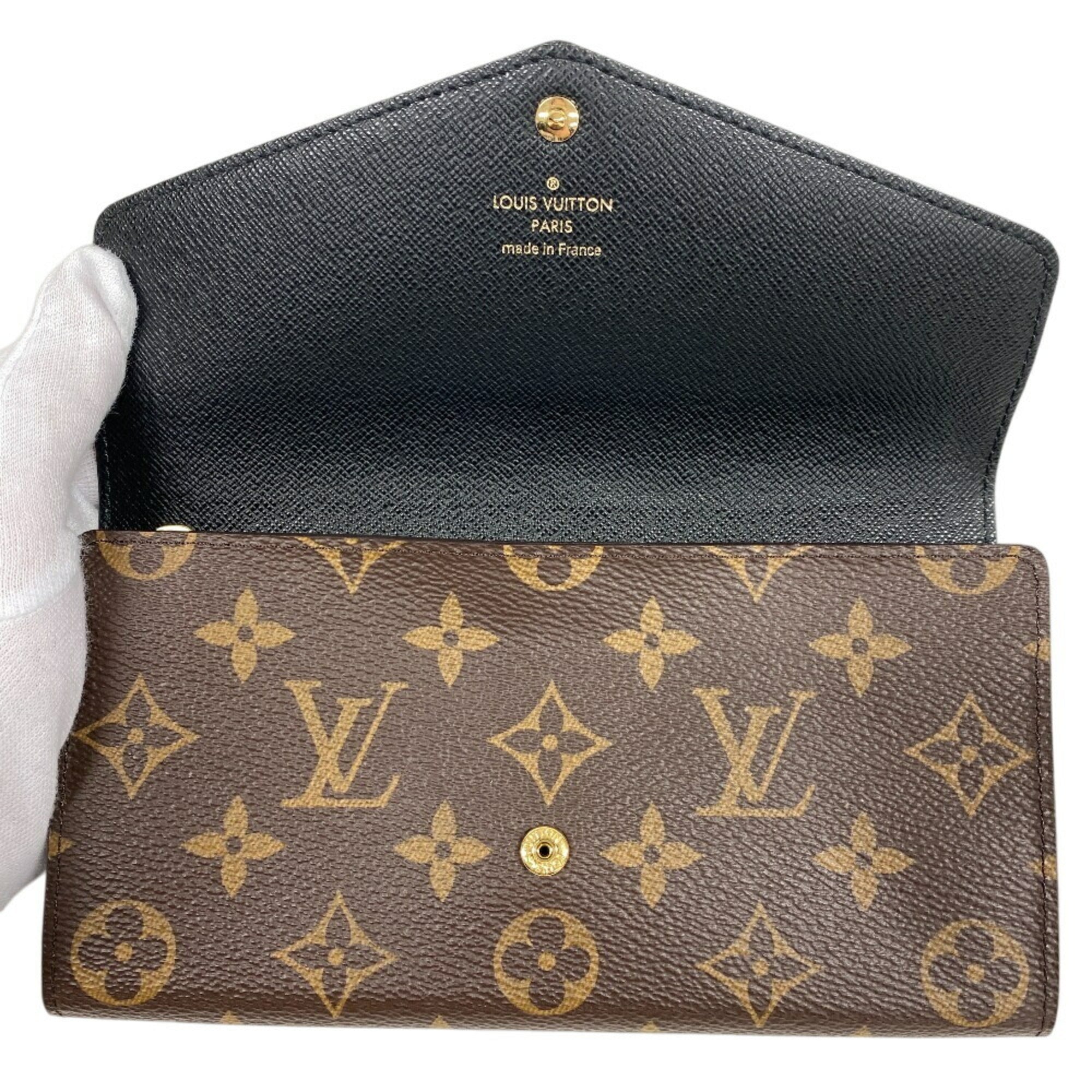 Louis Vuitton Brown Leather Wallet (Tri-Fold)
