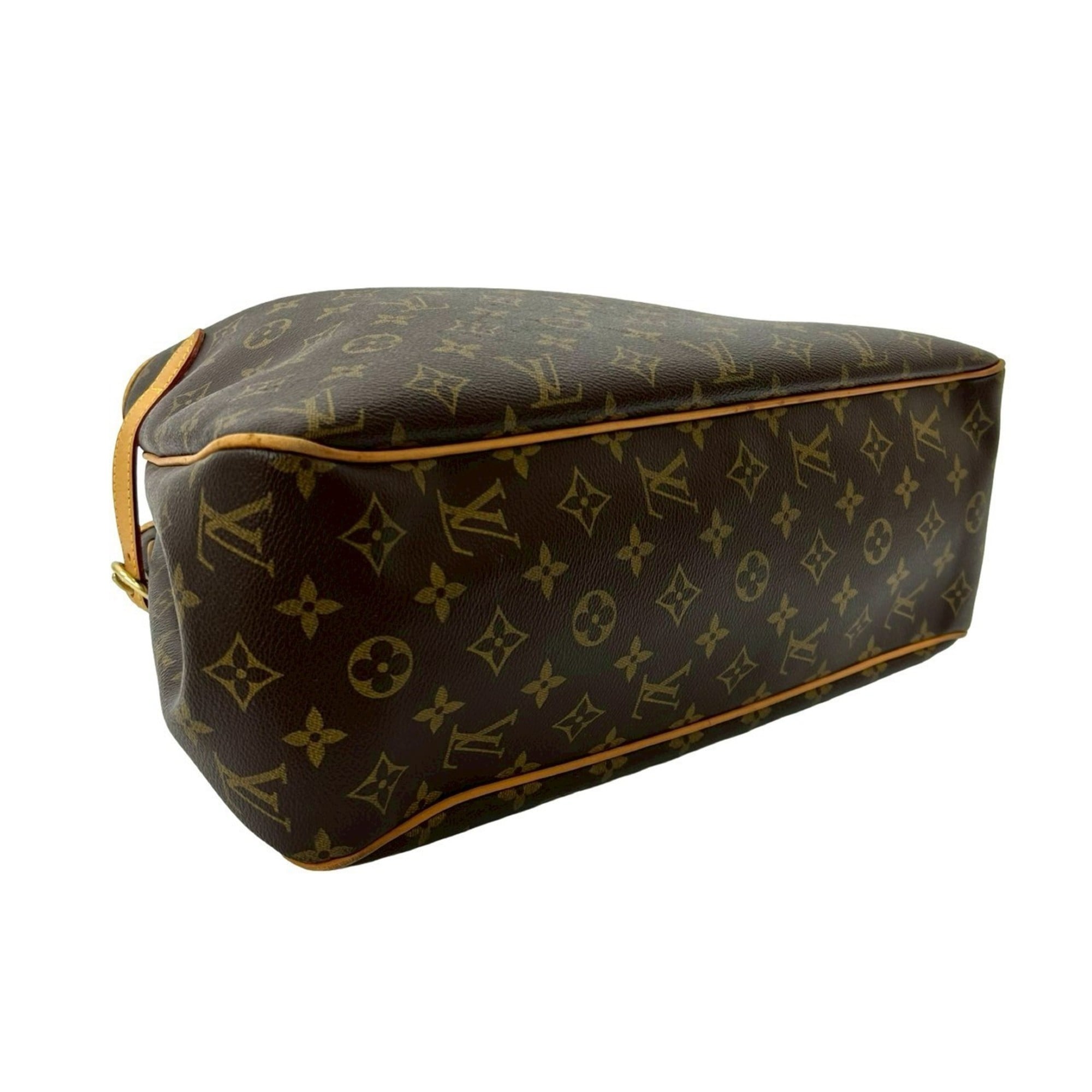 Louis Vuitton Brown Leather Pvc Handbag Tote Bag