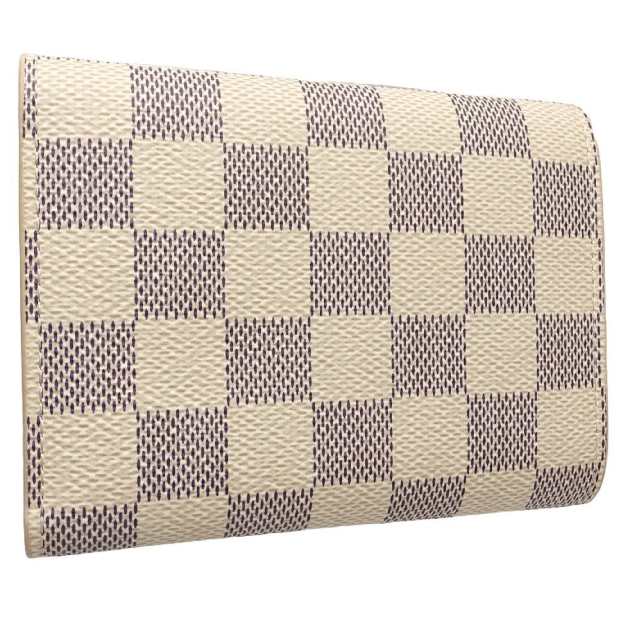 Louis Vuitton Damier Azur Rose Ballerine White Damier Azur Wallet (Tri-Fold)