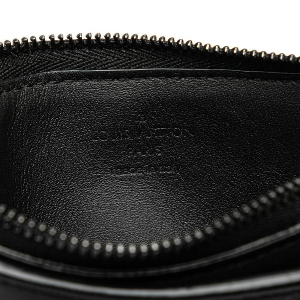Louis Vuitton Black Noir Leather Coin Purse/Coin Case