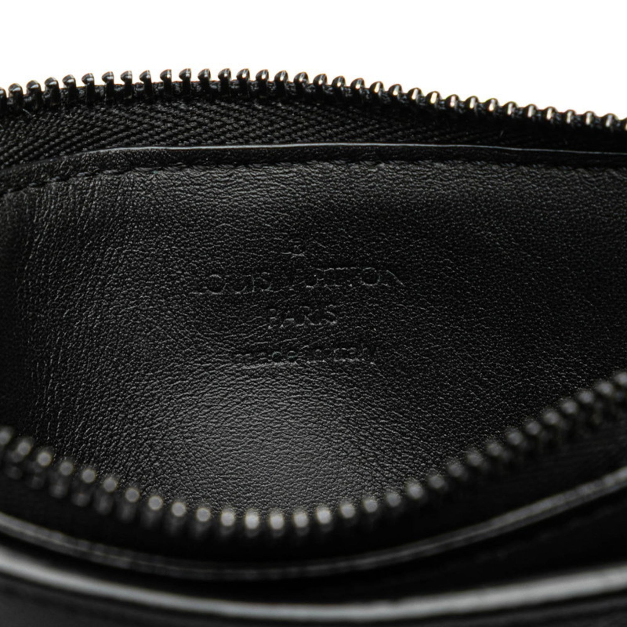 Louis Vuitton Black Noir Leather Coin Purse/Coin Case