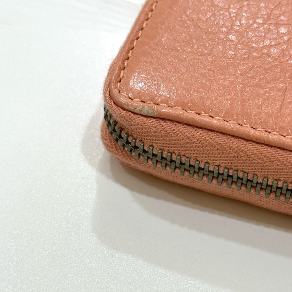 Balenciaga Beige Leather Long Wallet (Bi-Fold)