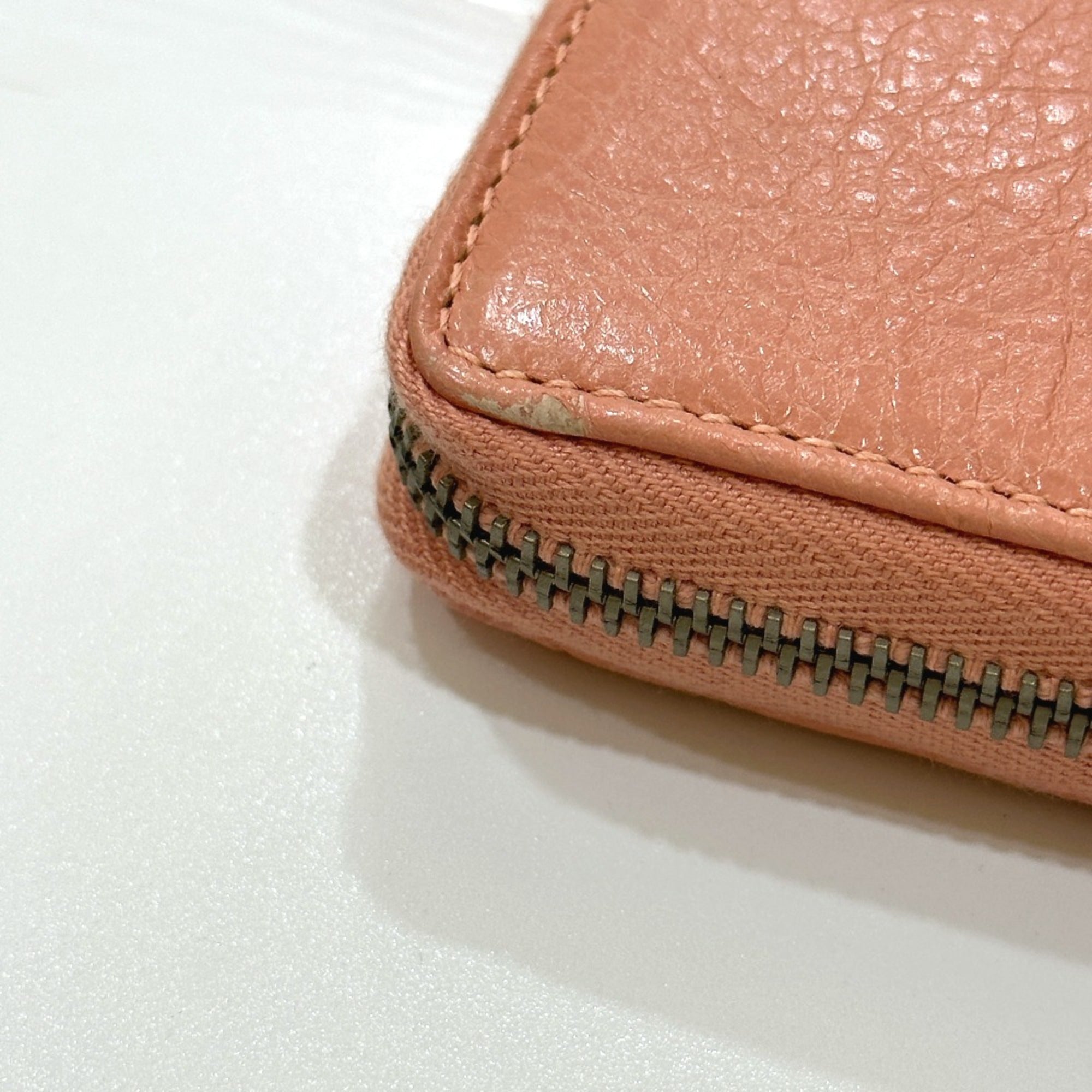 Balenciaga Beige Leather Long Wallet (Bi-Fold)