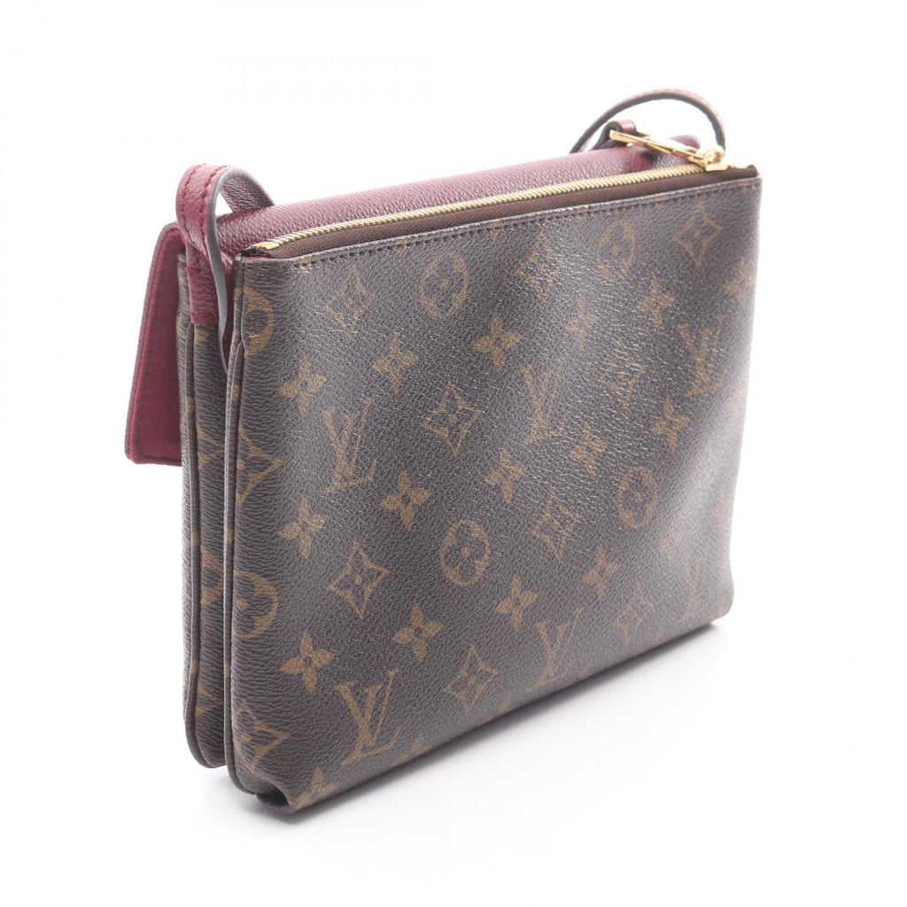 Louis Vuitton Brown Monogram Pink Coated Canvas Leather Shoulder Bag