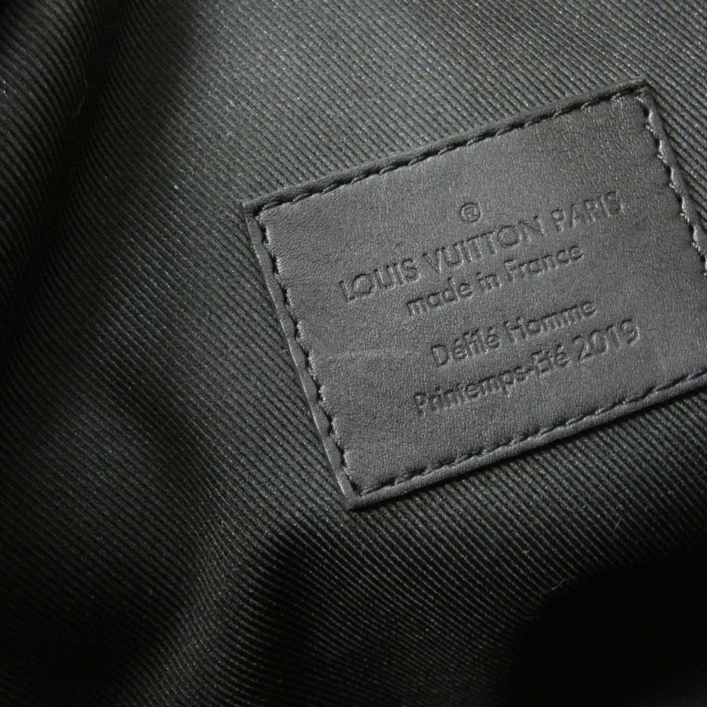 Louis Vuitton Black Black Denim Coated Canvas Shoulder Bag