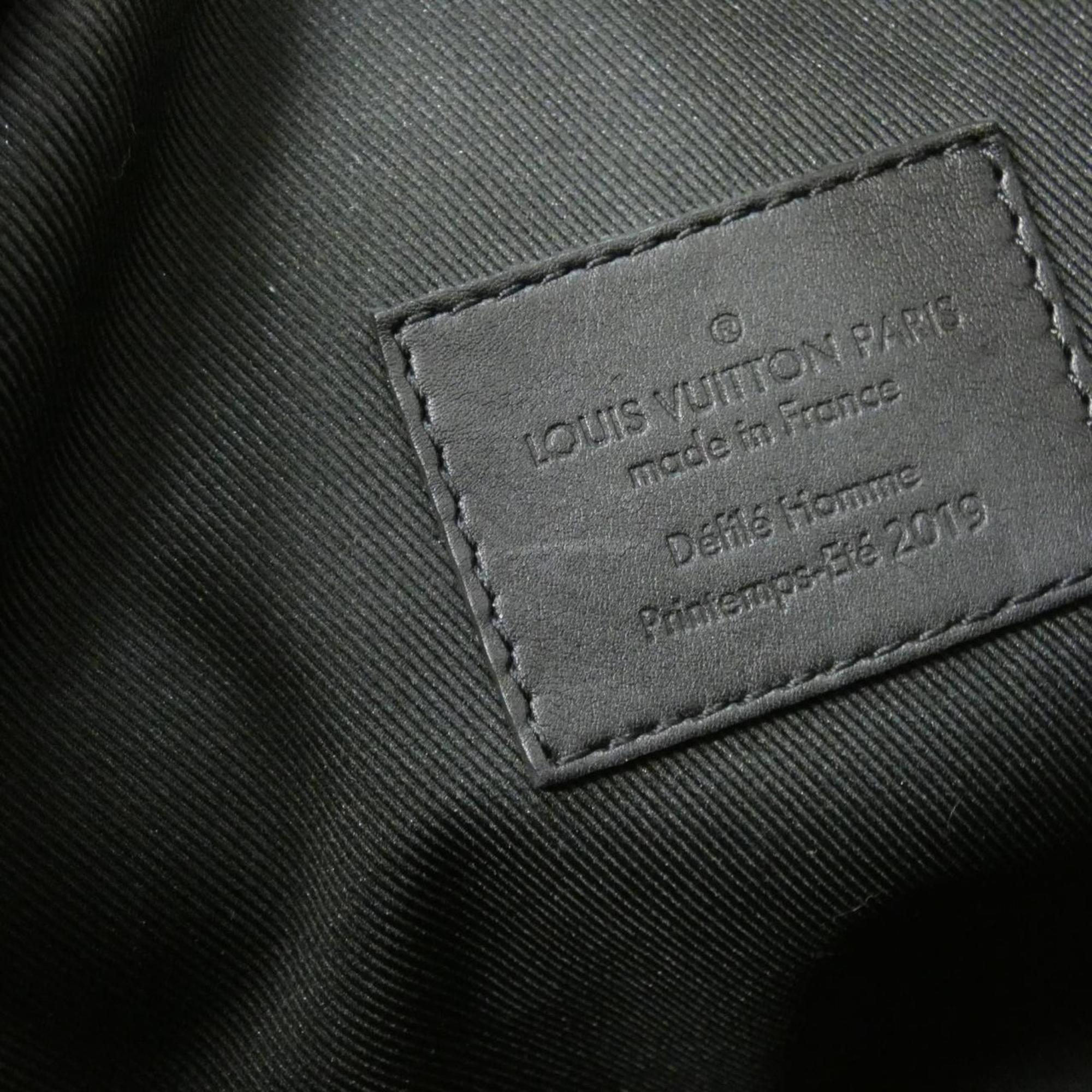 Louis Vuitton Black Black Denim Coated Canvas Shoulder Bag