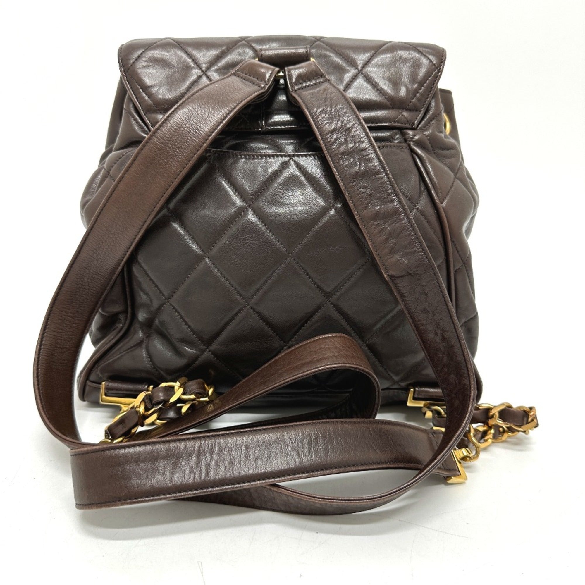 Chanel Brown Leather Backpack