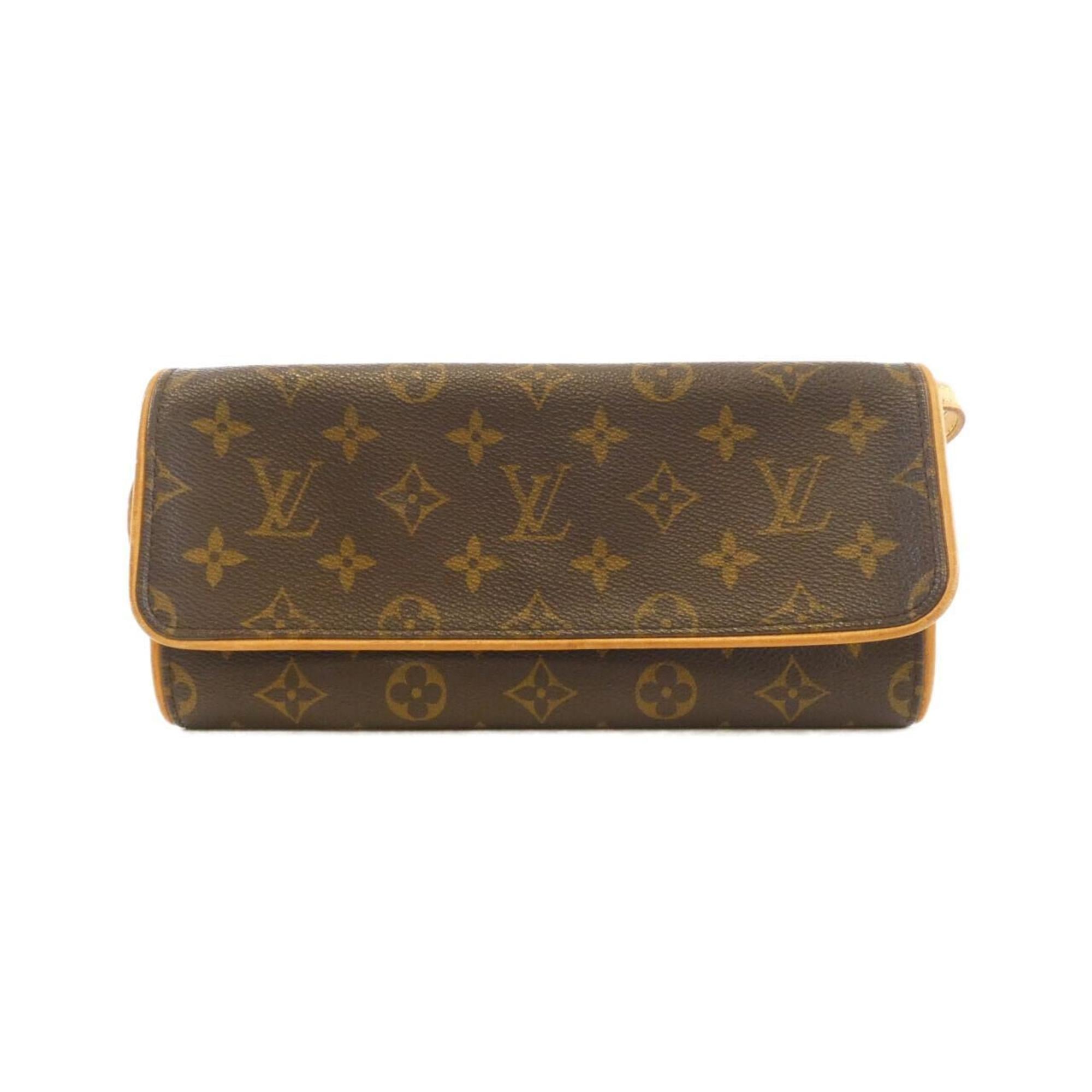 Louis Vuitton Brown Coated Canvas Pochette Shoulder Bag