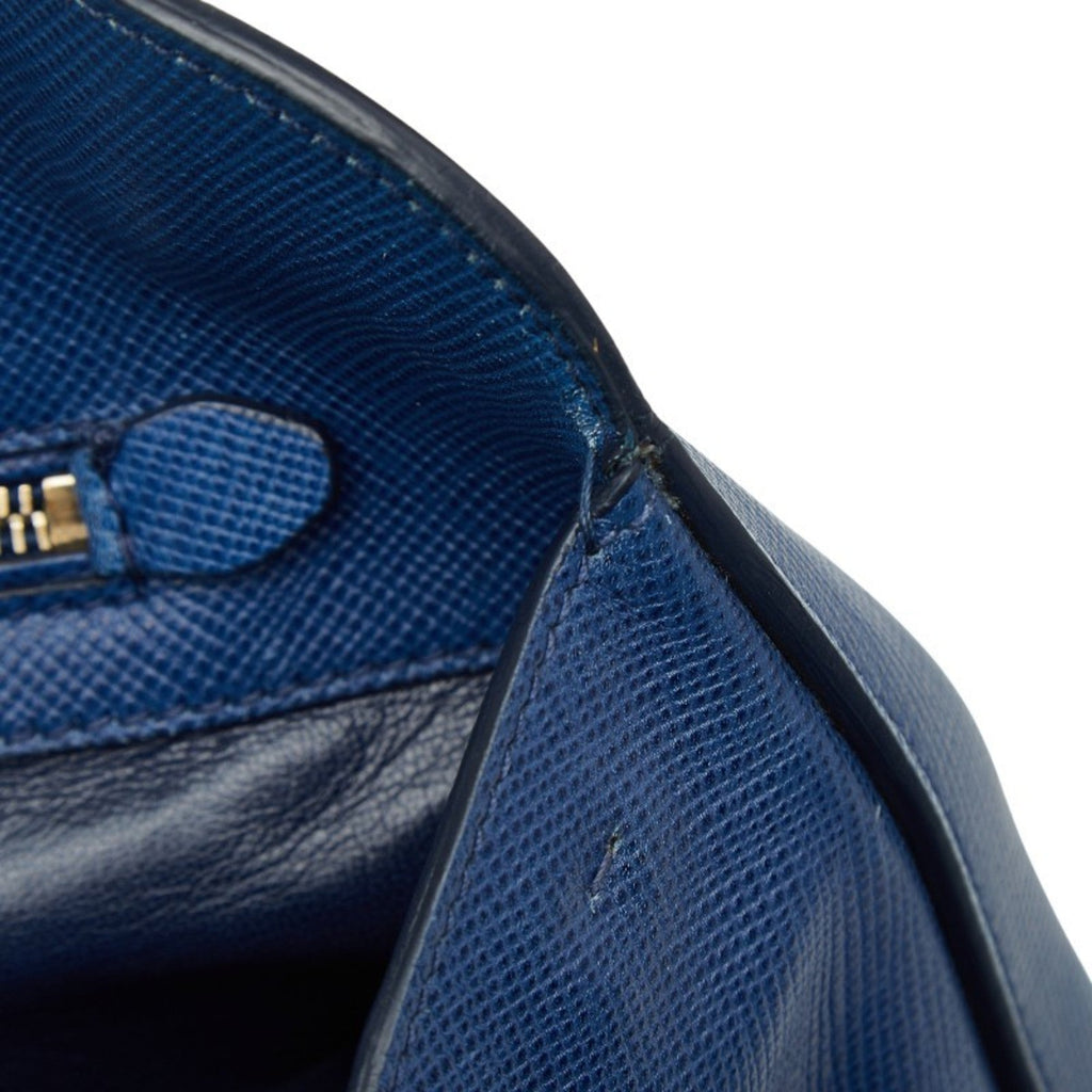 Prada Blue Leather Handbag
