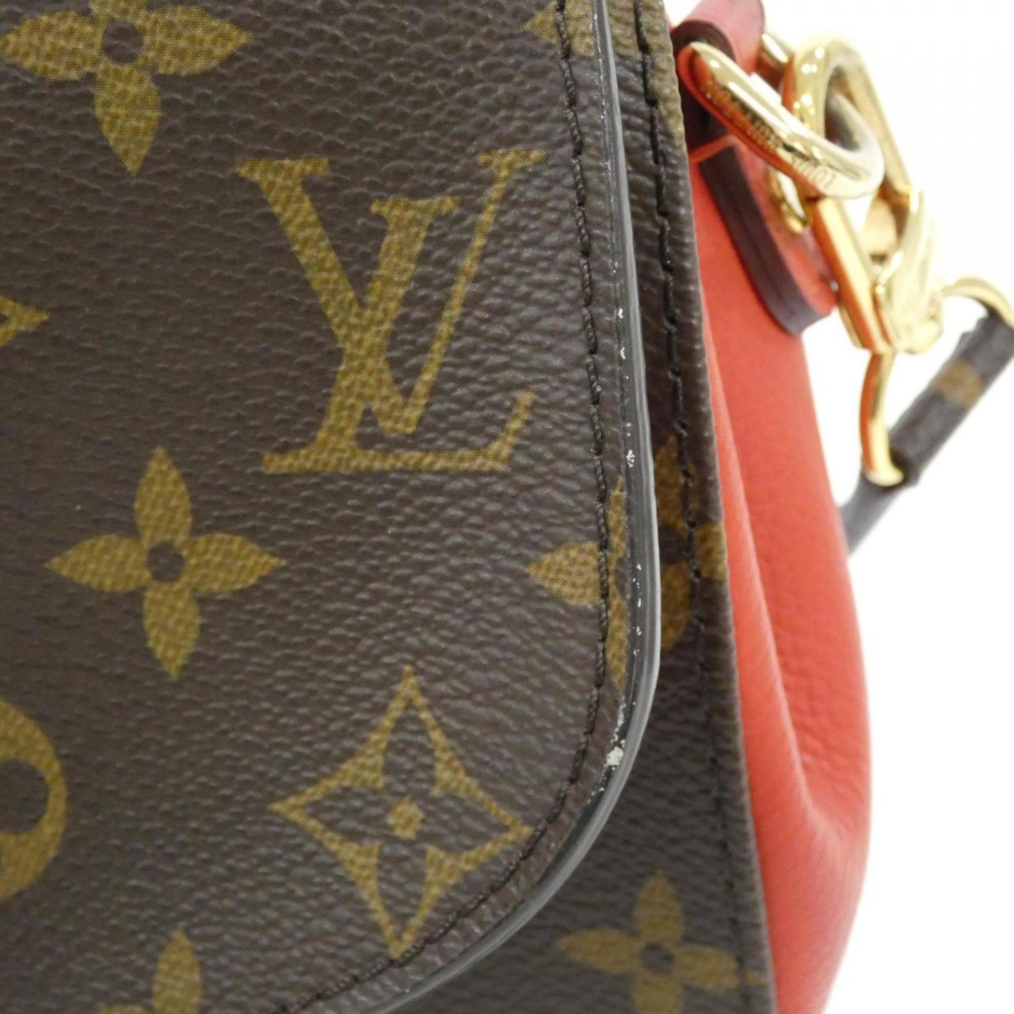 Louis Vuitton Marron Coated Canvas Handbag