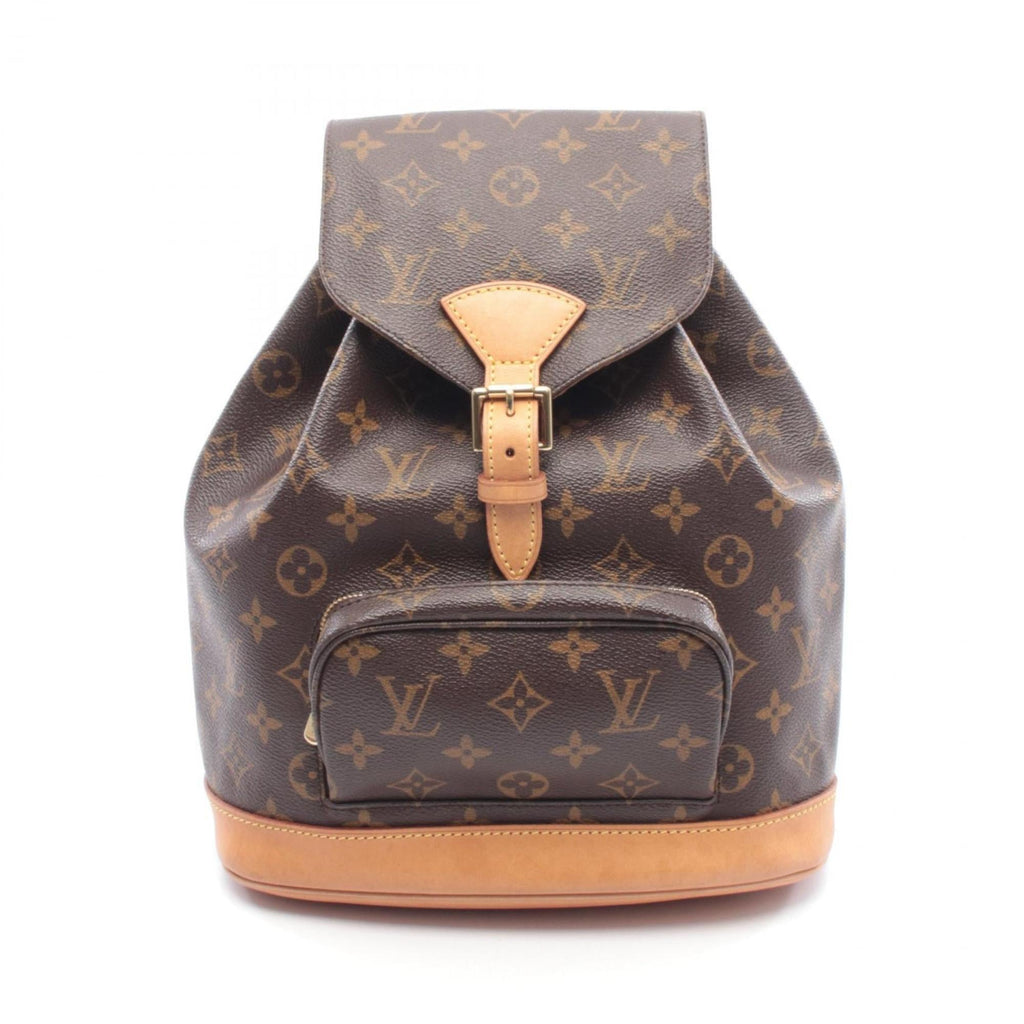 Louis Vuitton Brown Coated Canvas Leather Backpack Handbag