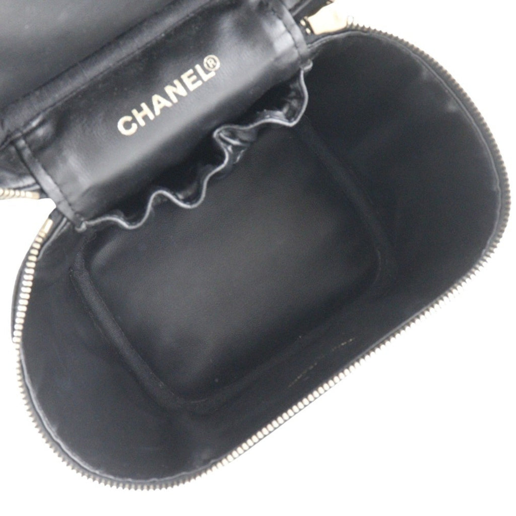 Chanel Black Caviar Leather Handbag Pouch
