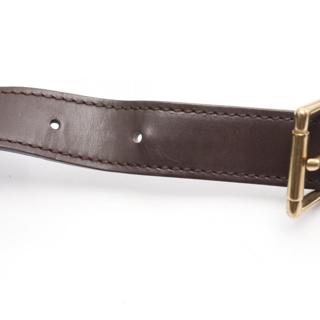 Louis Vuitton Brown Coated Canvas Leather Shoulder Bag