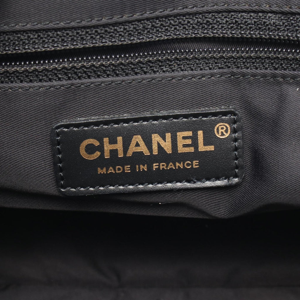 Chanel Black New Travel Line Leather Handbag Tote Bag