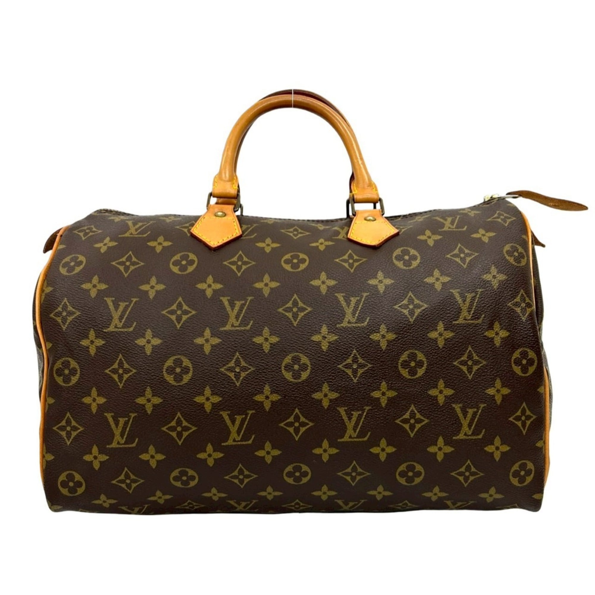Louis Vuitton Brown Leather Pvc Boston Bag Handbag