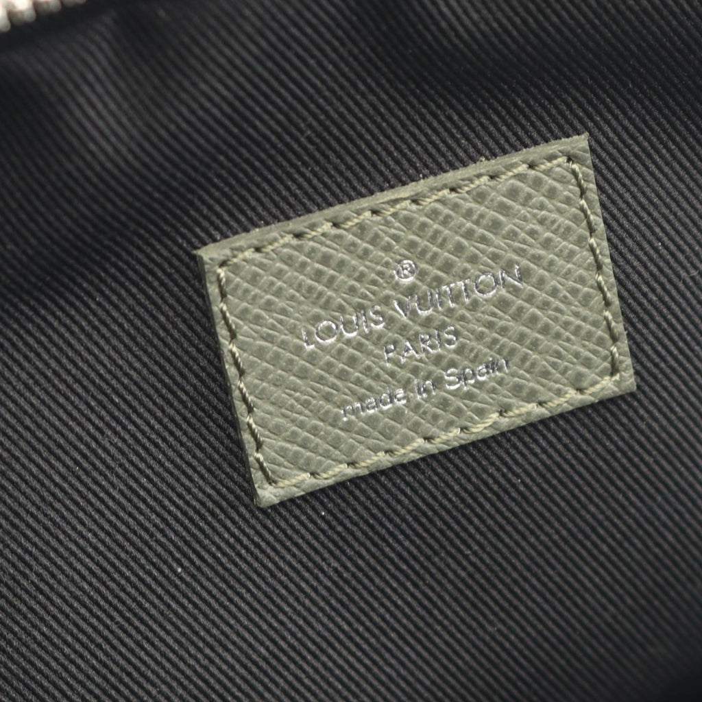 Louis Vuitton Khaki Leather Fanny Pack Sling Bag
