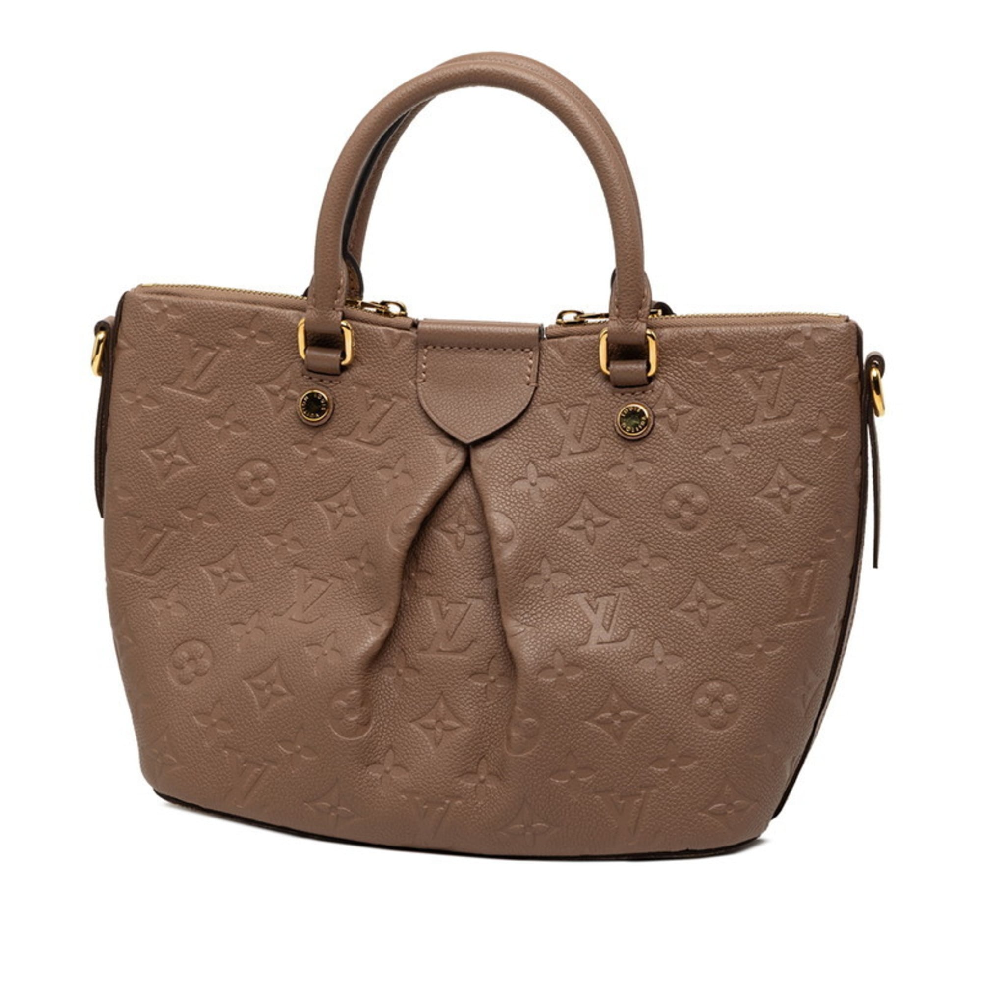 Louis Vuitton Taupe Leather Handbag Shoulder Bag