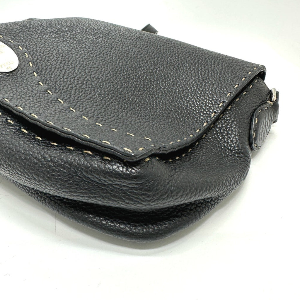 Fendi Black Leather Shoulder Bag