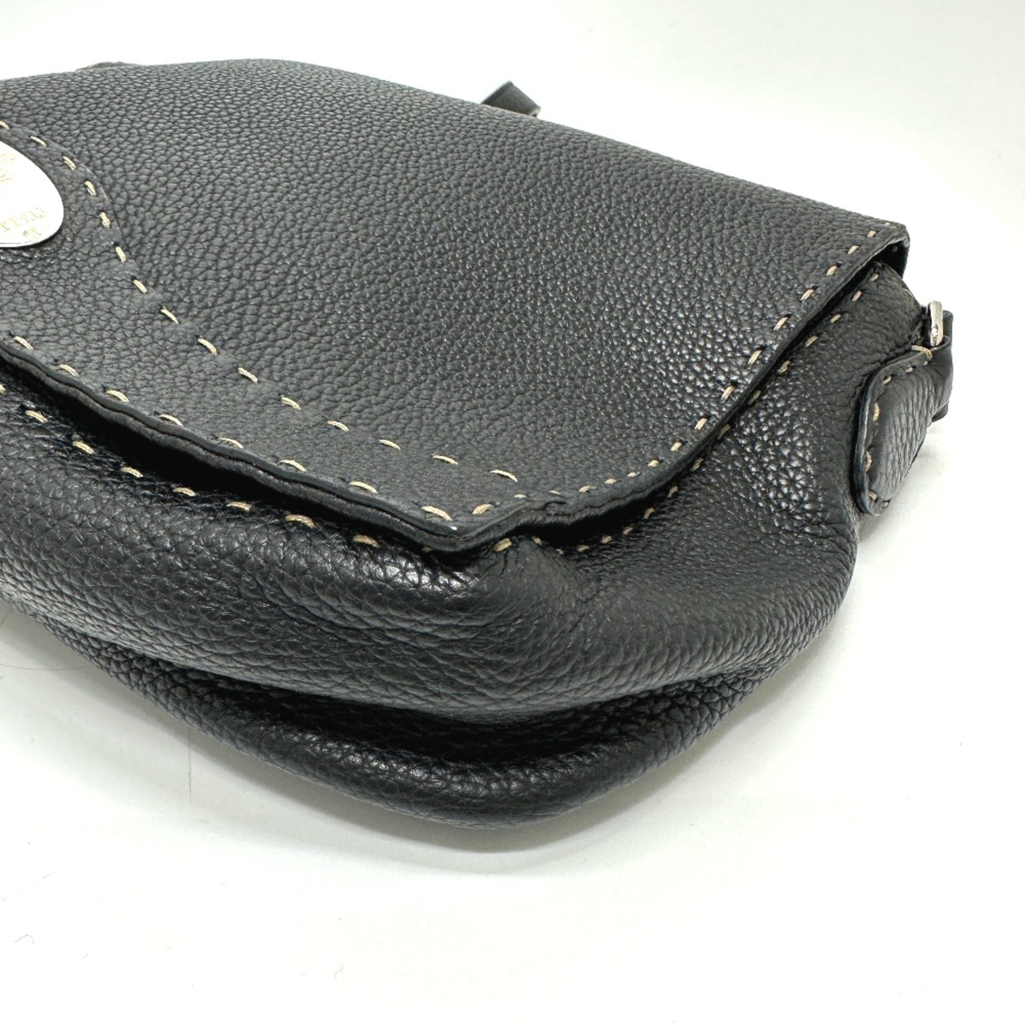 Fendi Black Leather Shoulder Bag
