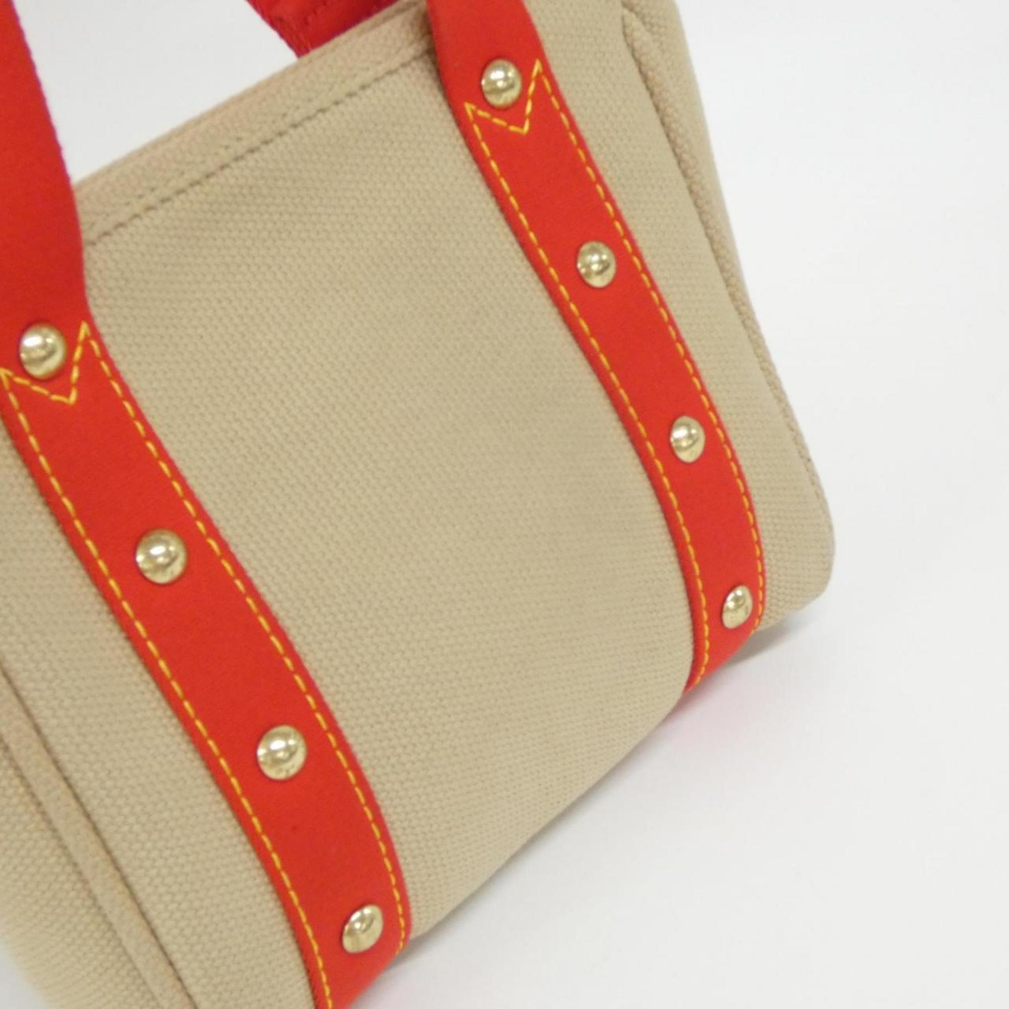 Louis Vuitton Beige Canvas Handbag