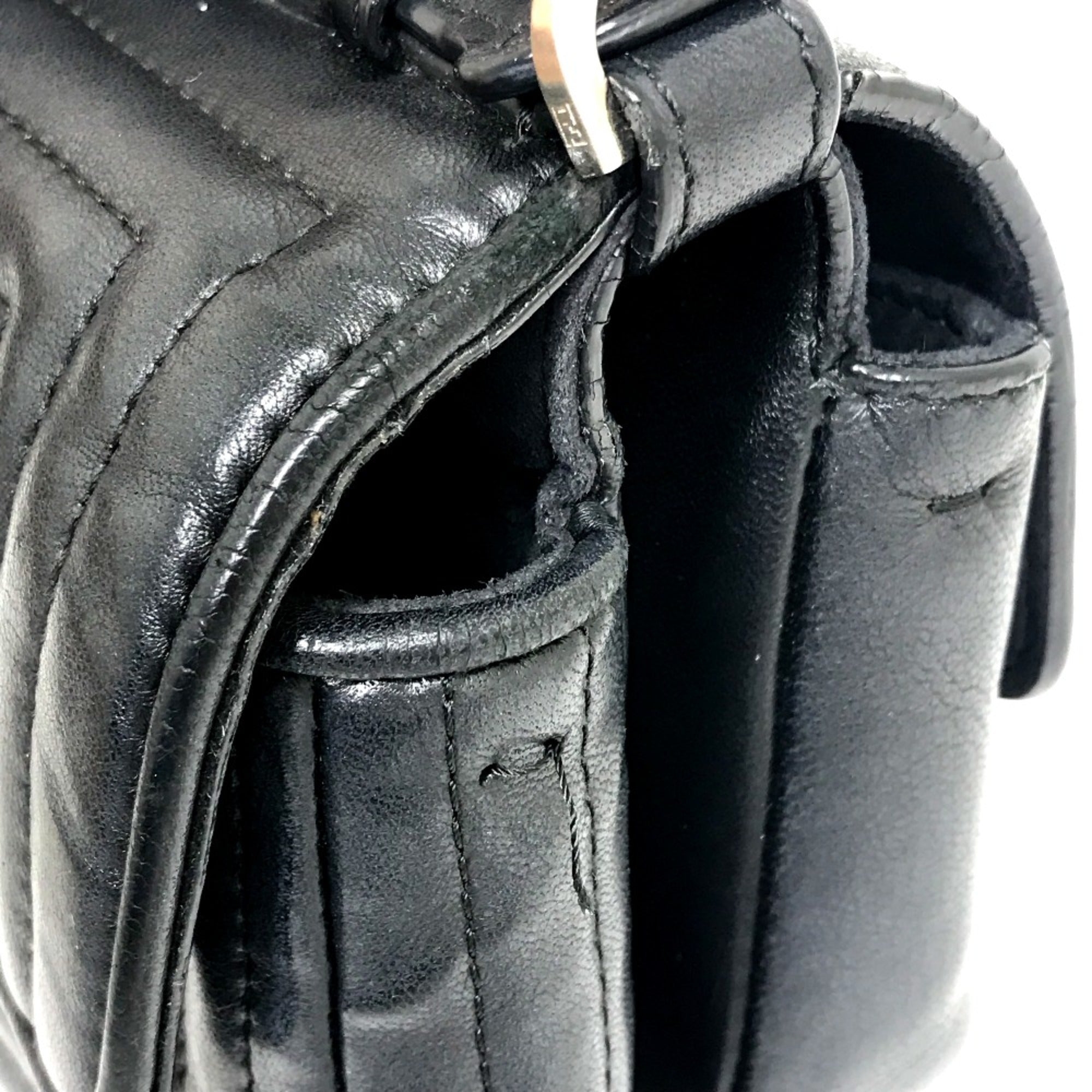 Fendi Black Leather Shoulder Bag