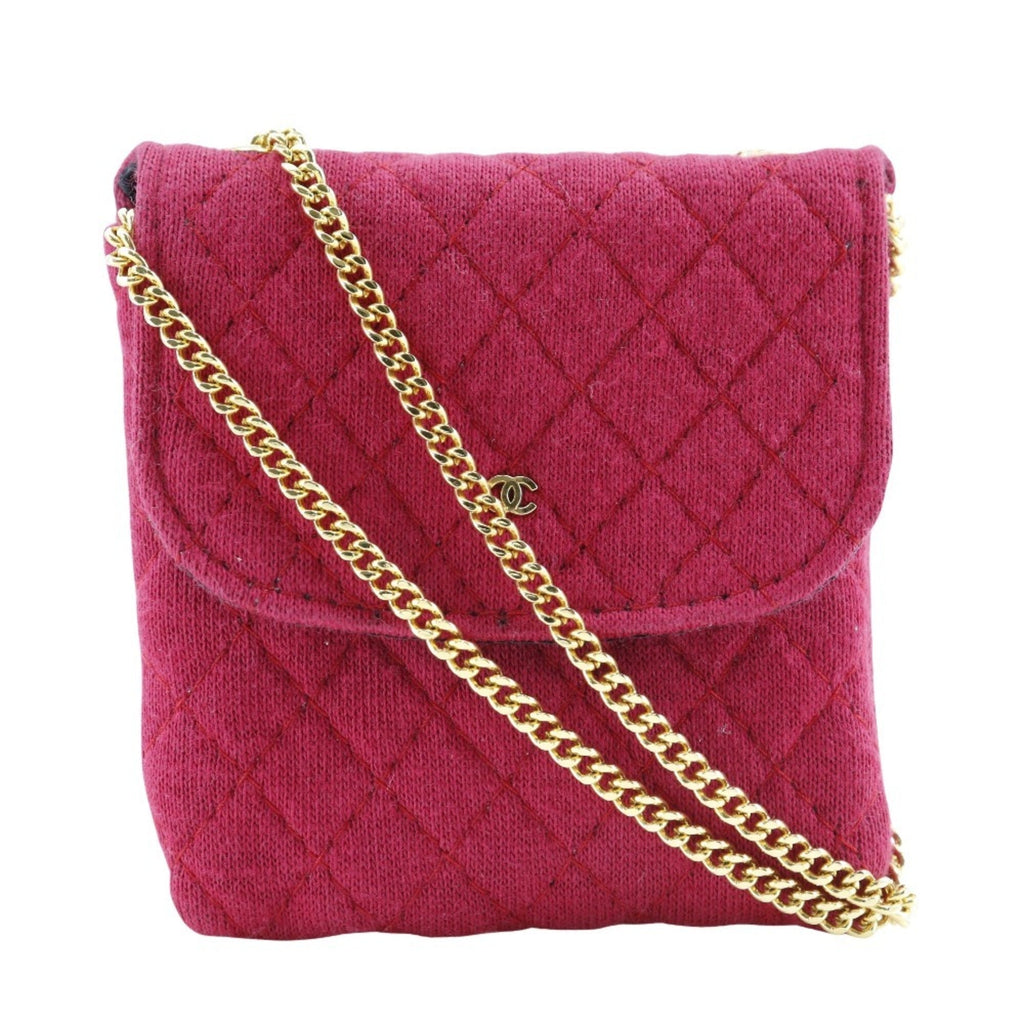 Chanel Red Color Cotton Pouch