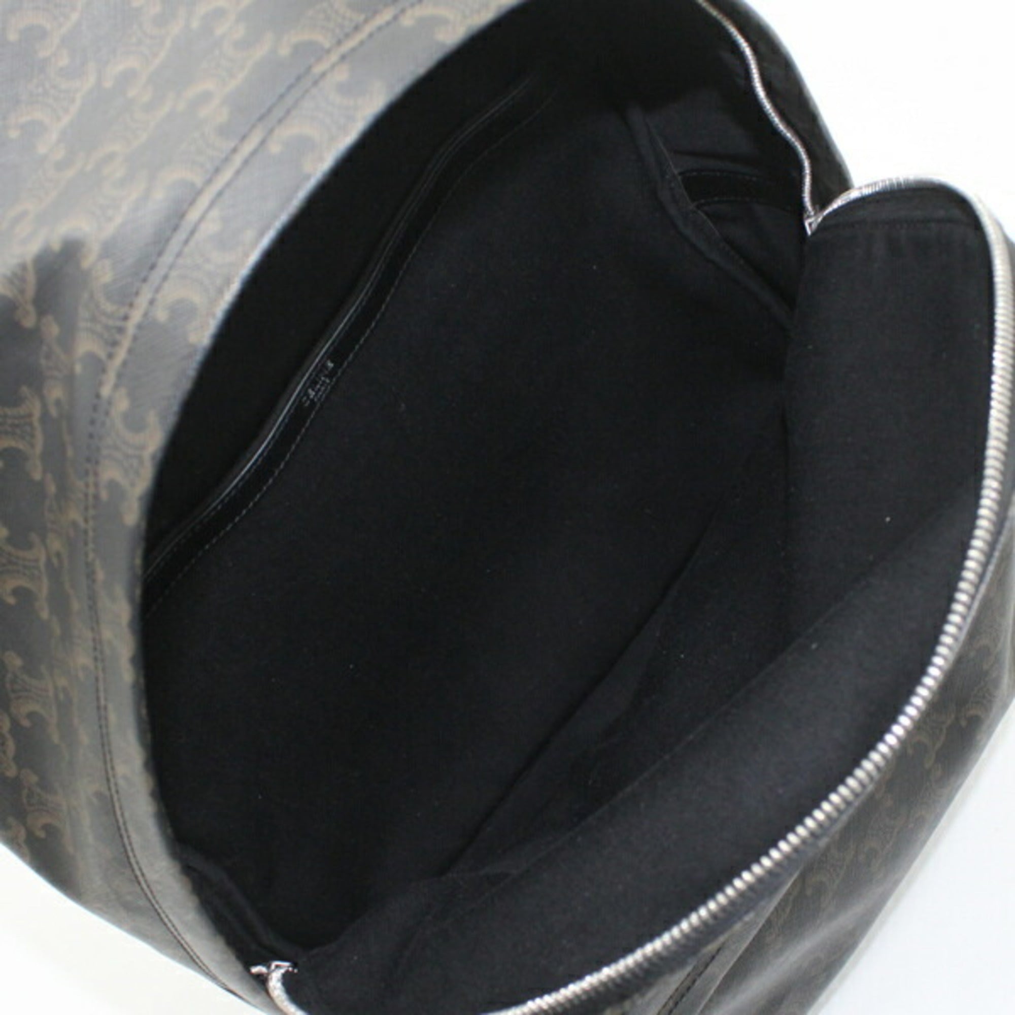Celine Black Brown Canvas Leather Backpack