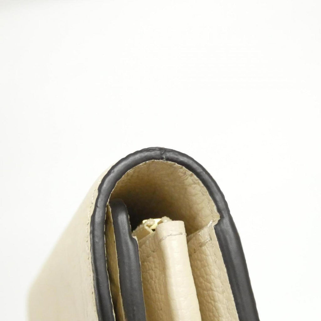 Louis Vuitton Beige Leather Long Wallet