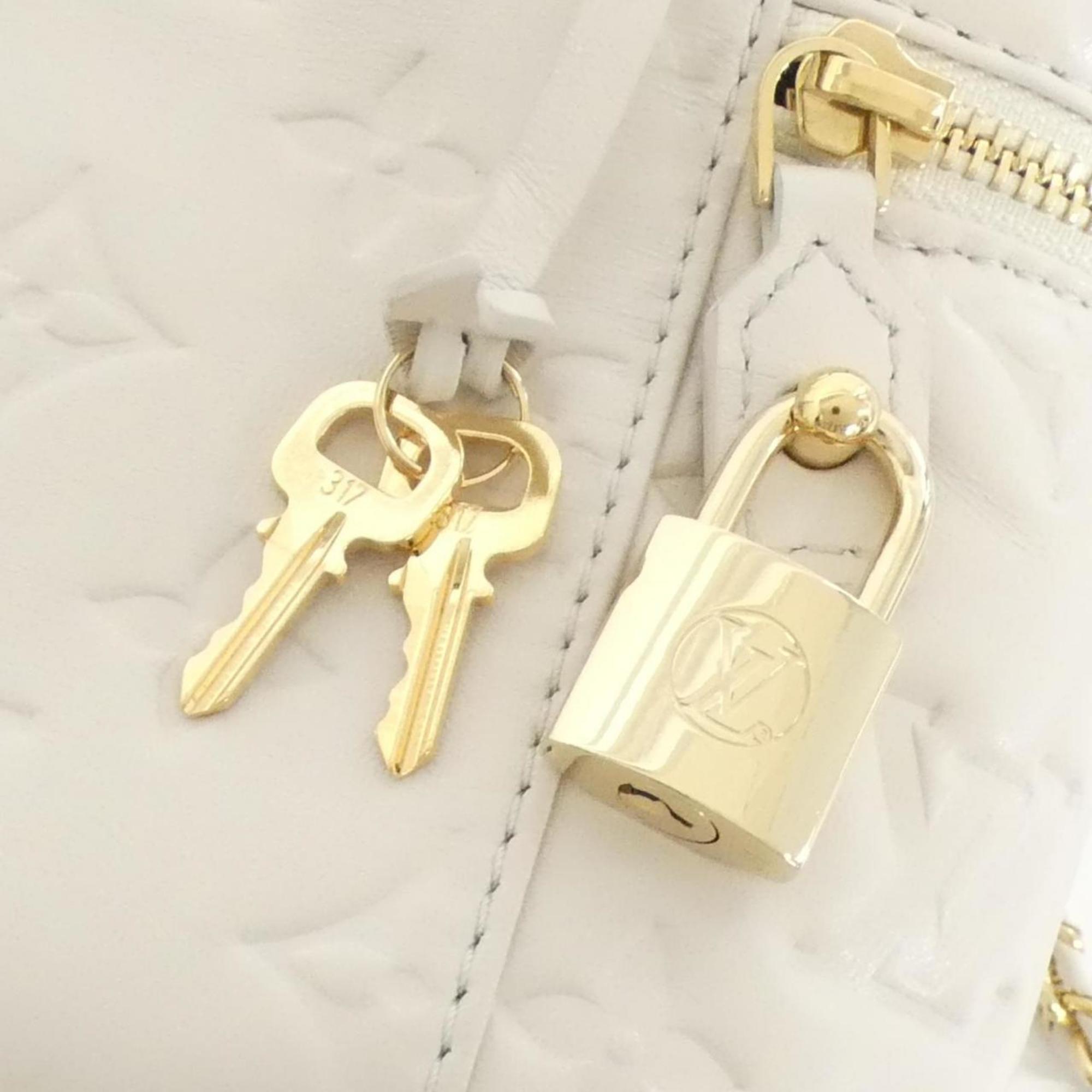 Louis Vuitton Ivory Leather Shoulder Bag Vanity Bag