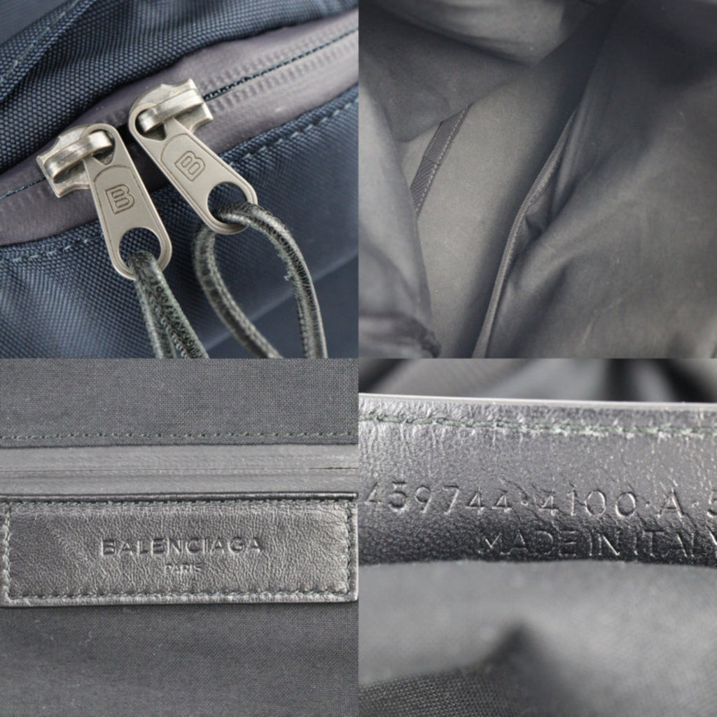 Balenciaga Navy Nylon Canvas Backpack Hand