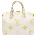 Louis Vuitton Leather Canvas Boston Bag Shoulder Bag