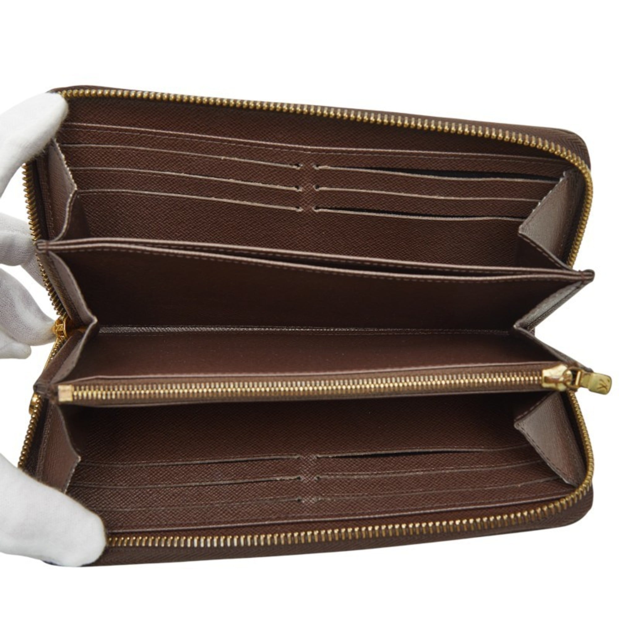 Louis Vuitton Damier Brown Damier Canvas Damier Canvas Long Wallet