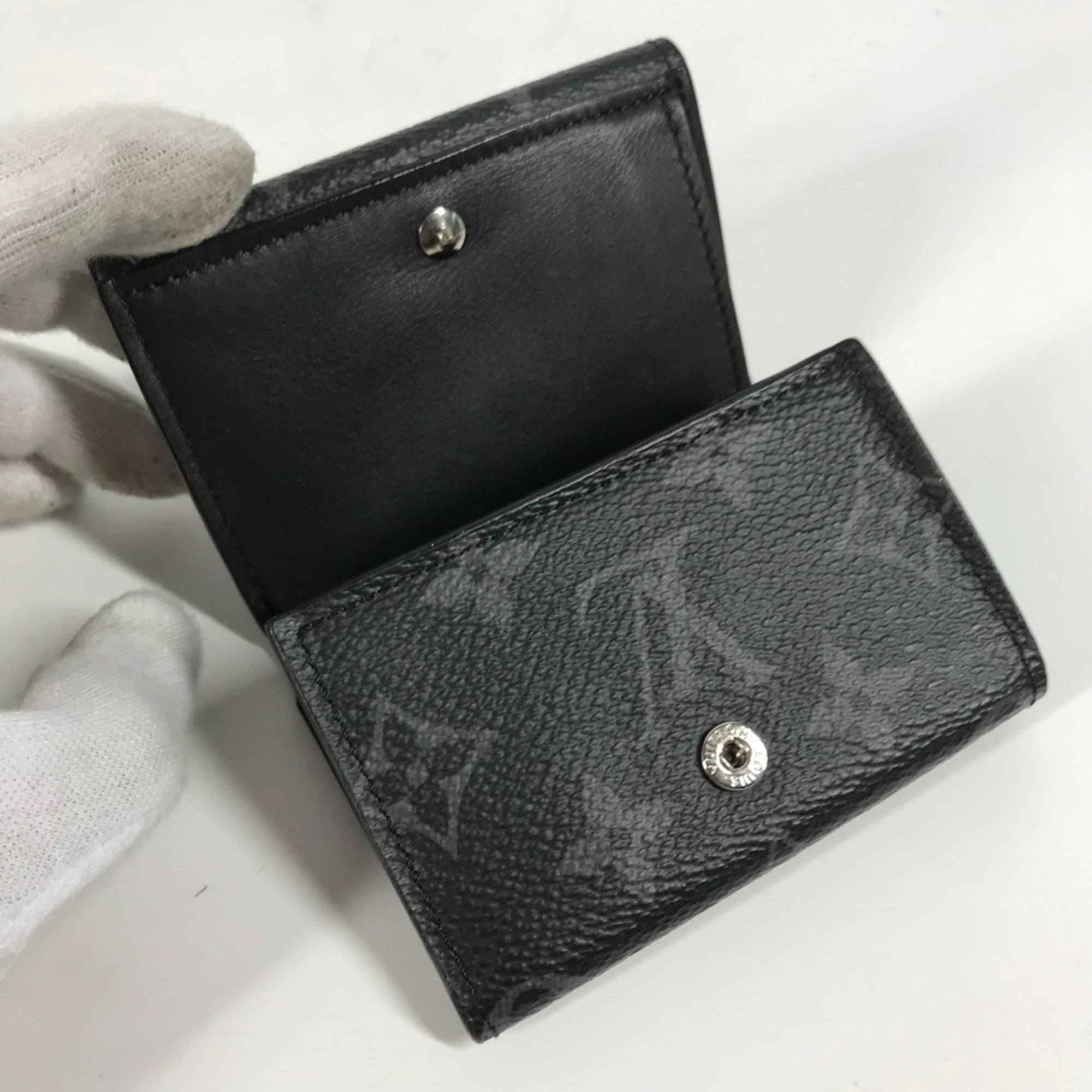 Louis Vuitton Monogram Eclipse Black Monogram Eclipse Wallet (Tri-Fold)