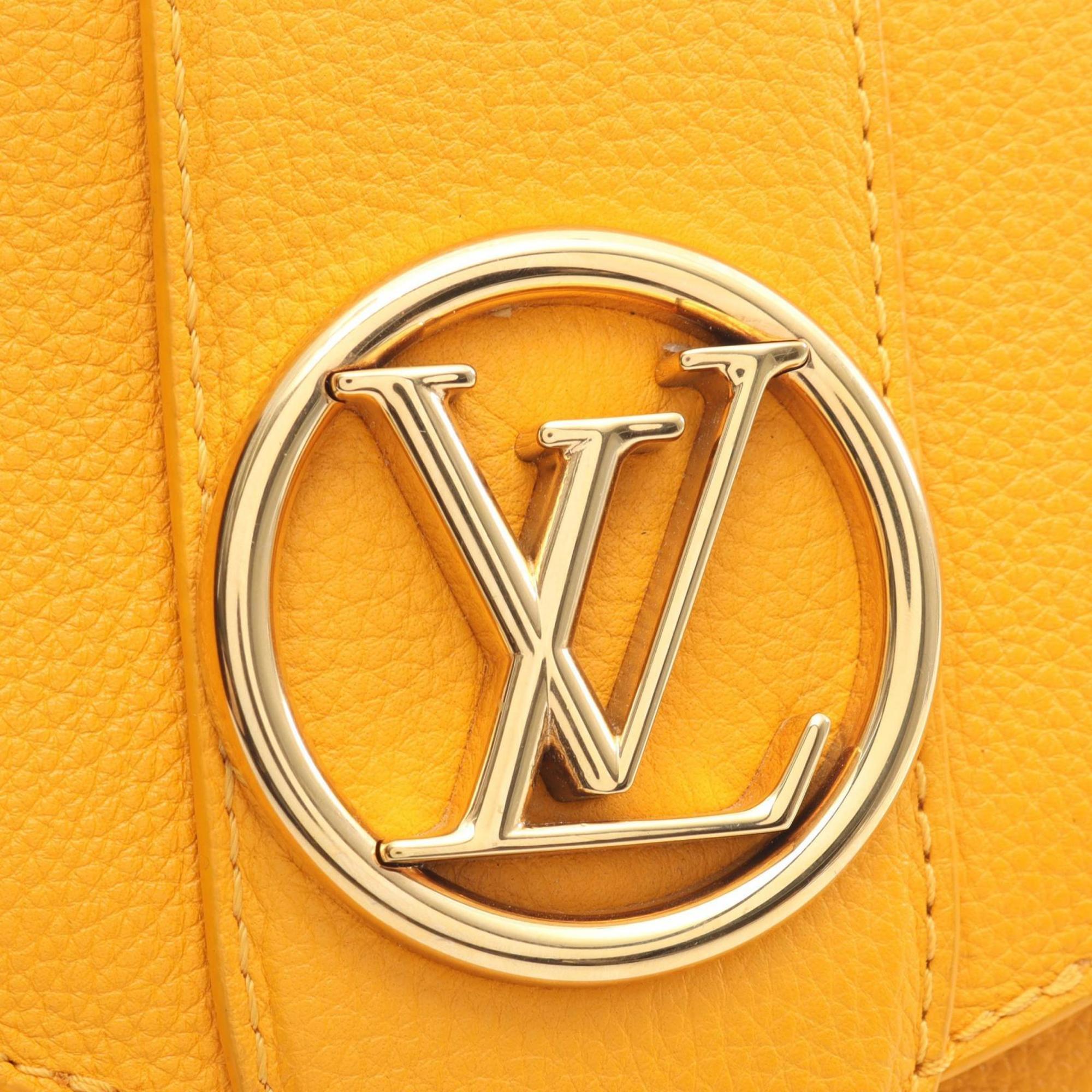 Louis Vuitton Yellow Leather Handbag Shoulder Bag