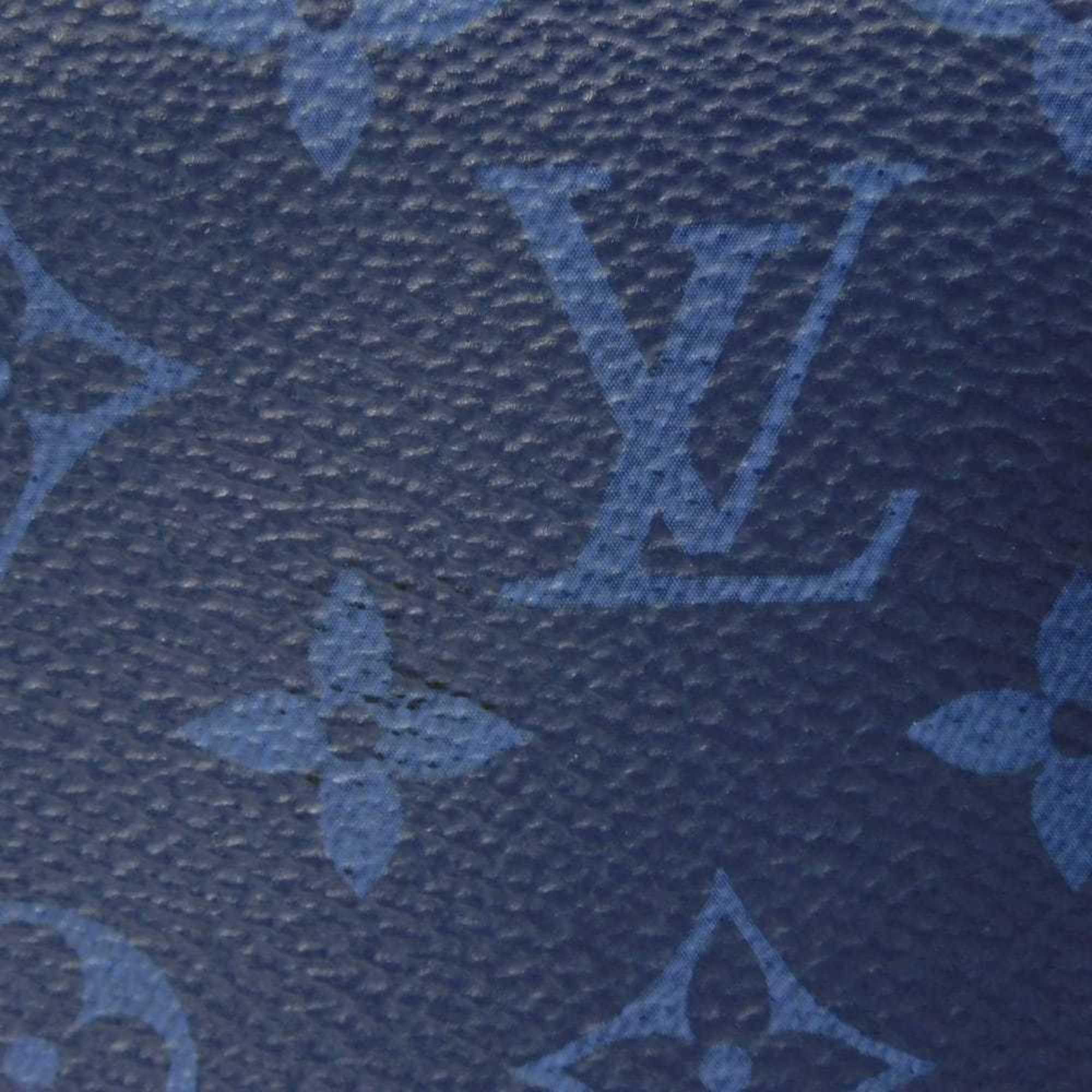 Louis Vuitton Blue Cobalt Monogram Monogram Cobalt Taiga Leather Leather Canvas Monogram Pochette Pouch