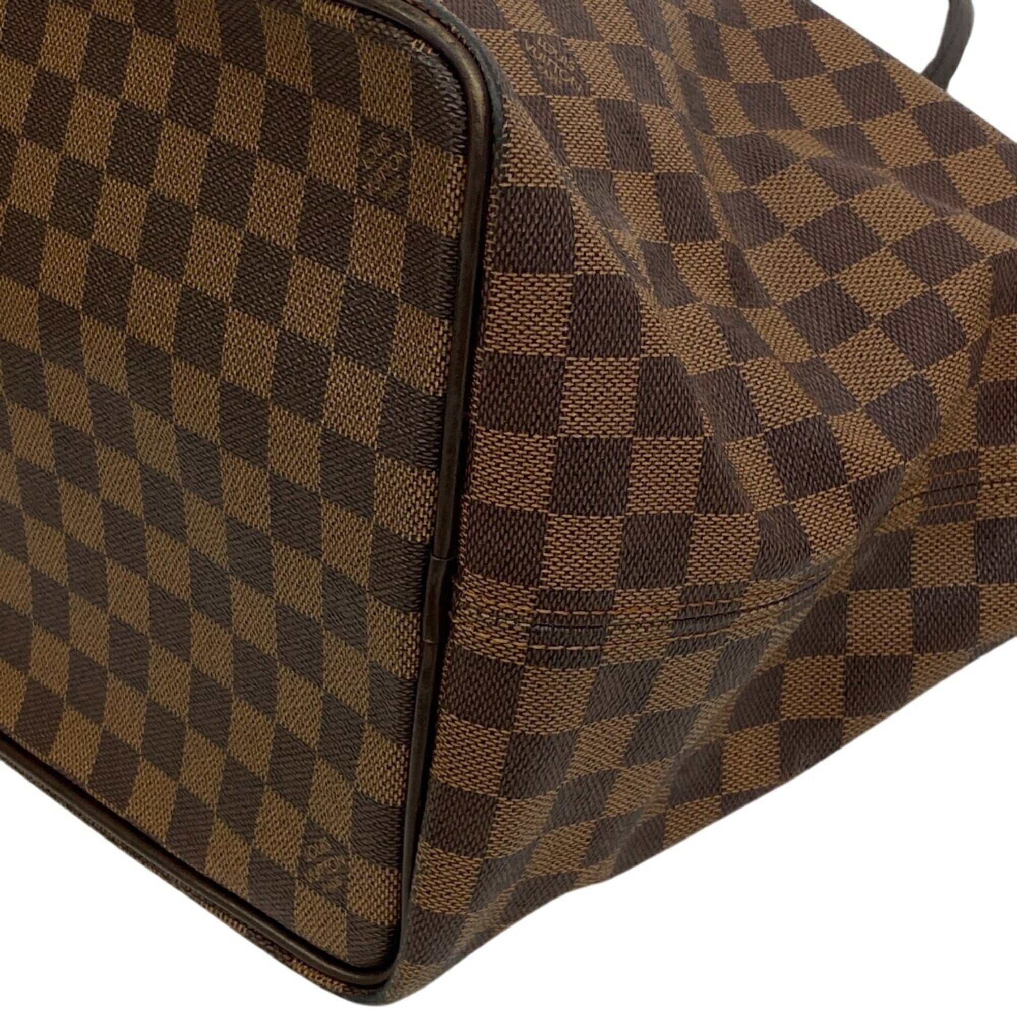 Louis Vuitton Damier Brown Red Color Leather Handbag